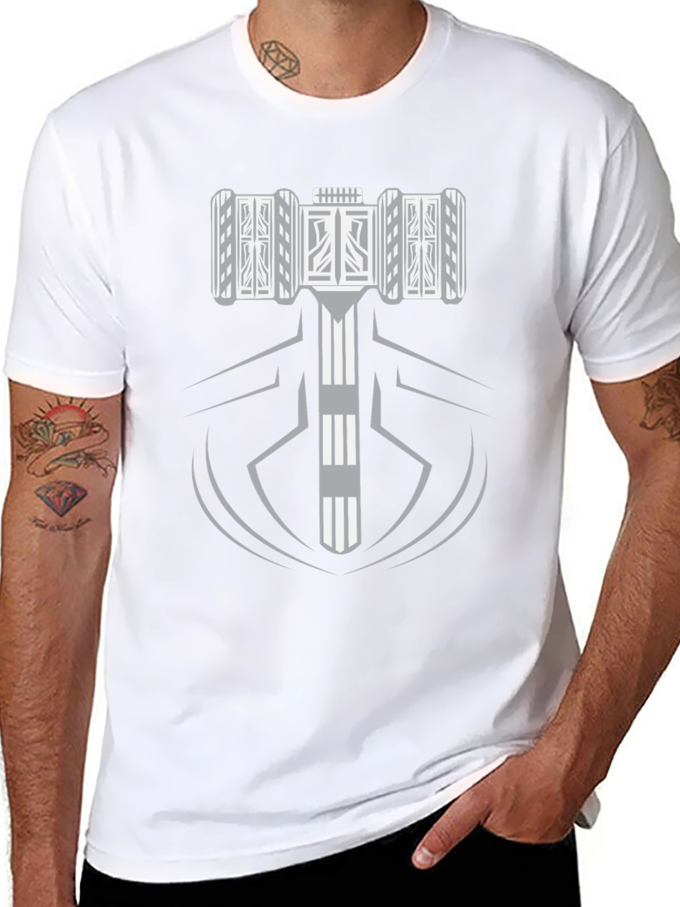 Hammer Graphic Black T-Shirt | Premium Cotton Tee