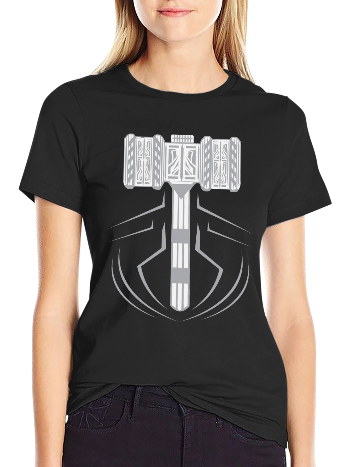 Hammer Graphic Black T-Shirt | Premium Cotton Tee