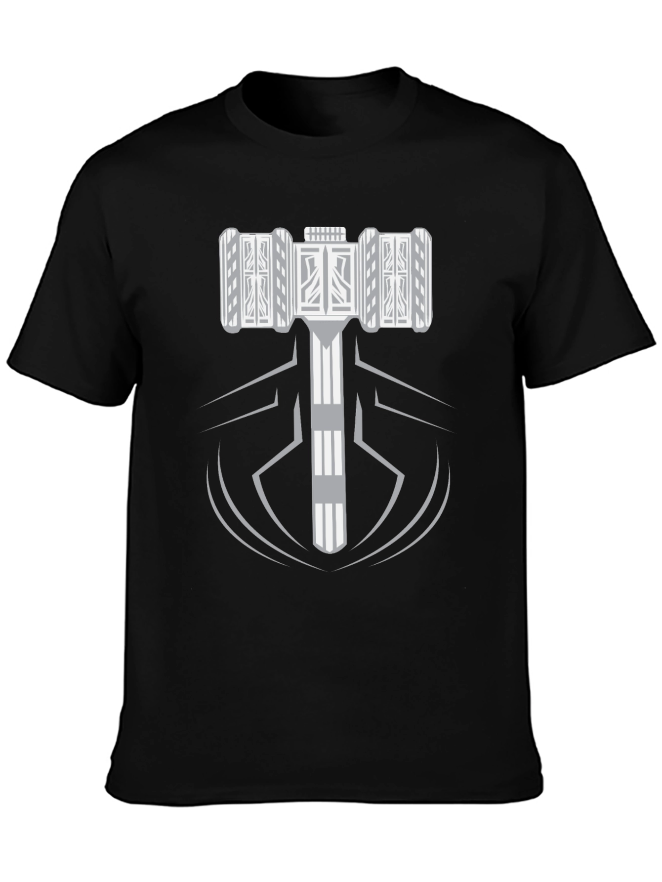 Hammer Graphic Black T-Shirt | Premium Cotton Tee
