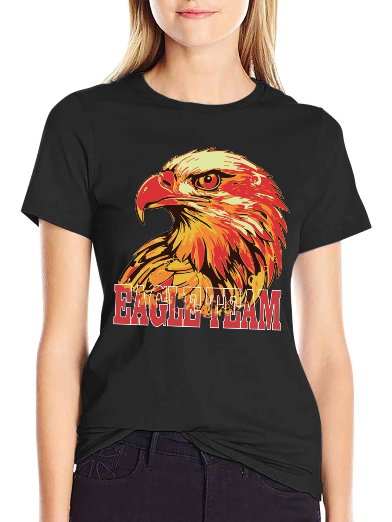 Eagle Team Graphic T-Shirt - Black