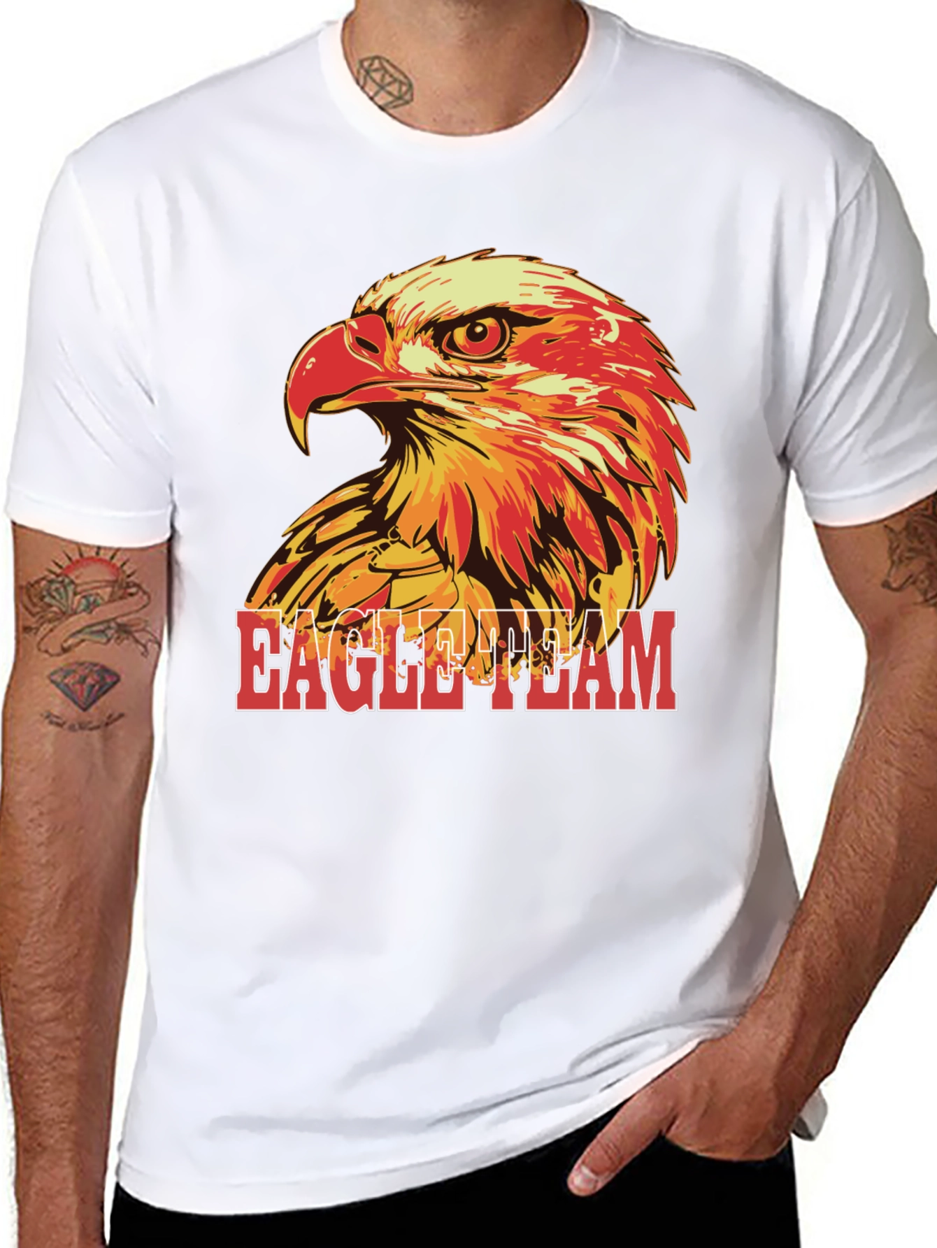 Eagle Team Graphic T-Shirt - Black