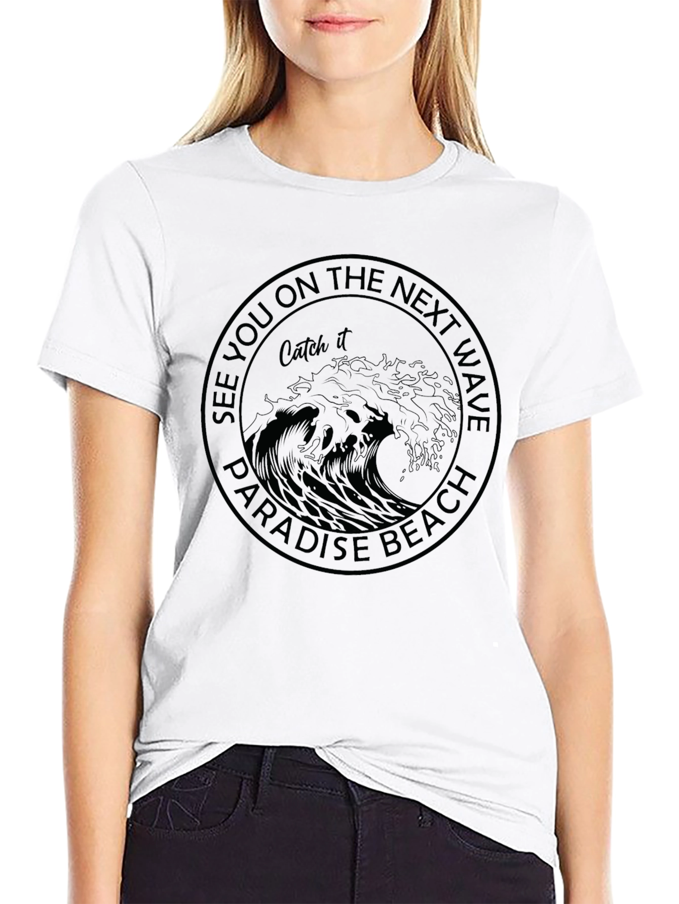 Paradise Beach Wave Graphic T-Shirt