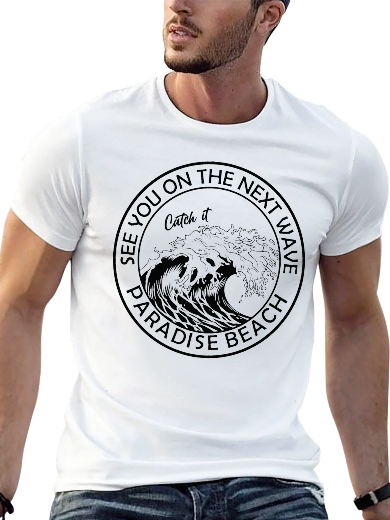 Paradise Beach Wave Graphic T-Shirt
