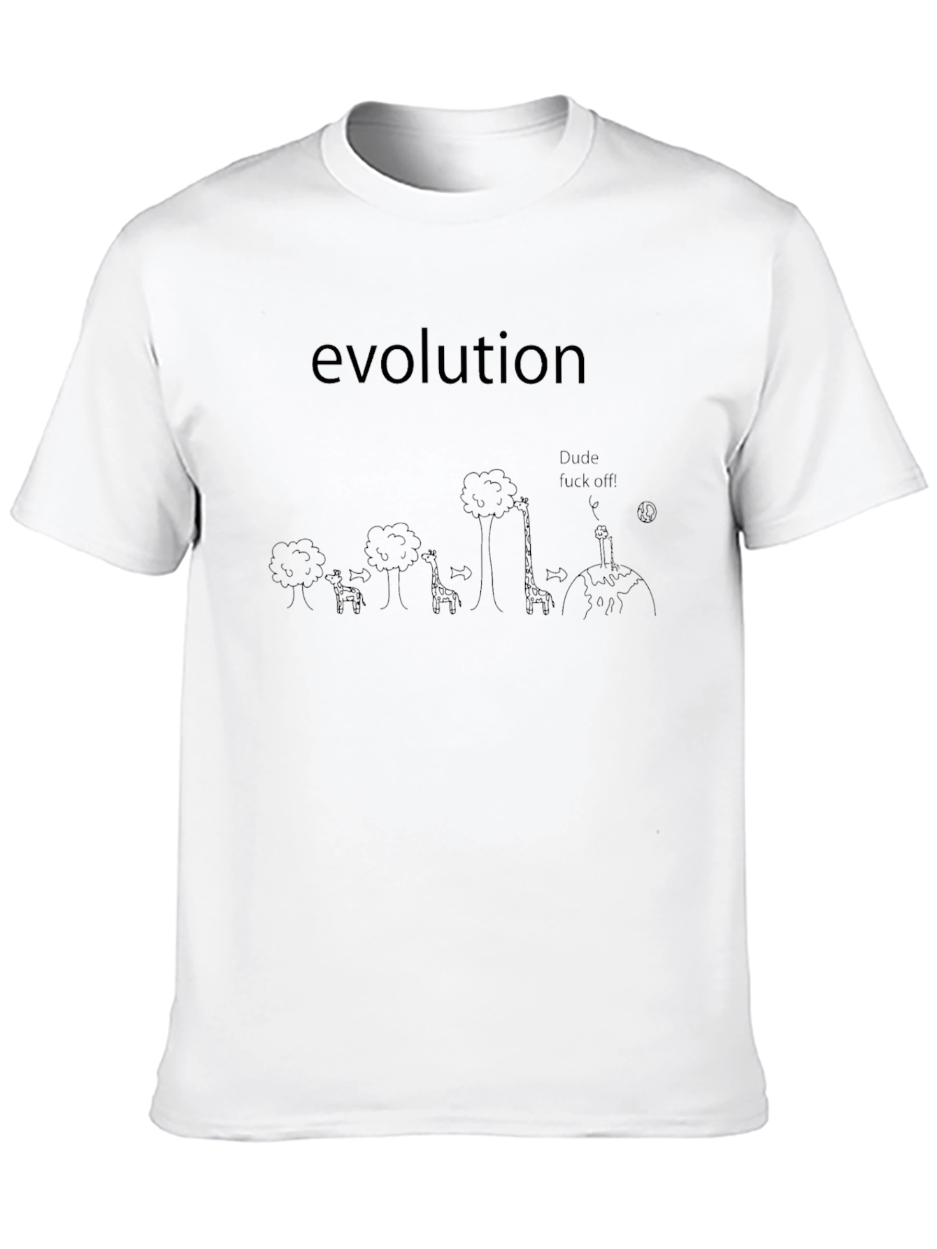 Evolution Giraffe Graphic Tee - Unisex Cotton T-Shirt