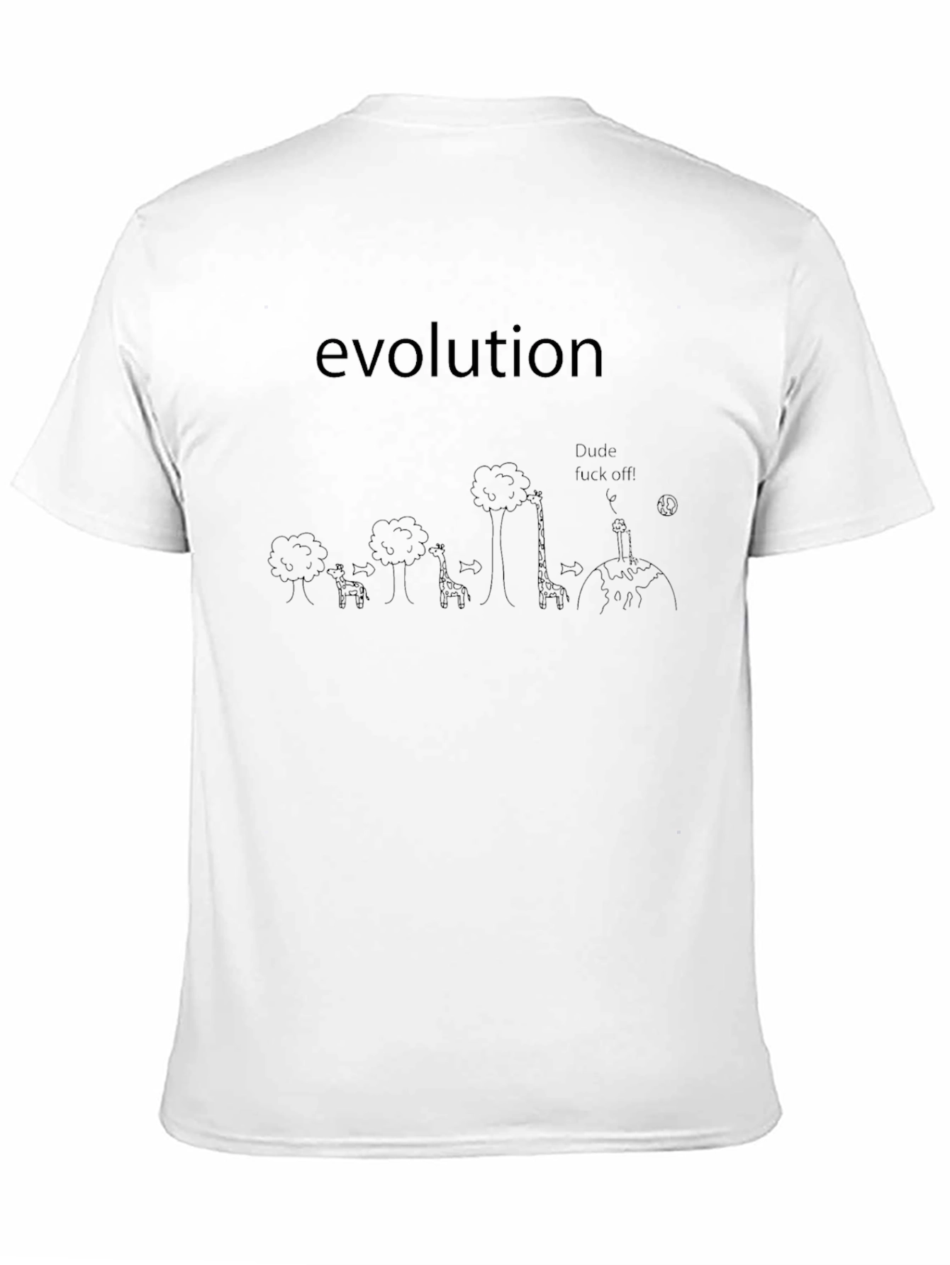 Evolution Giraffe Graphic Tee - Unisex Cotton T-Shirt