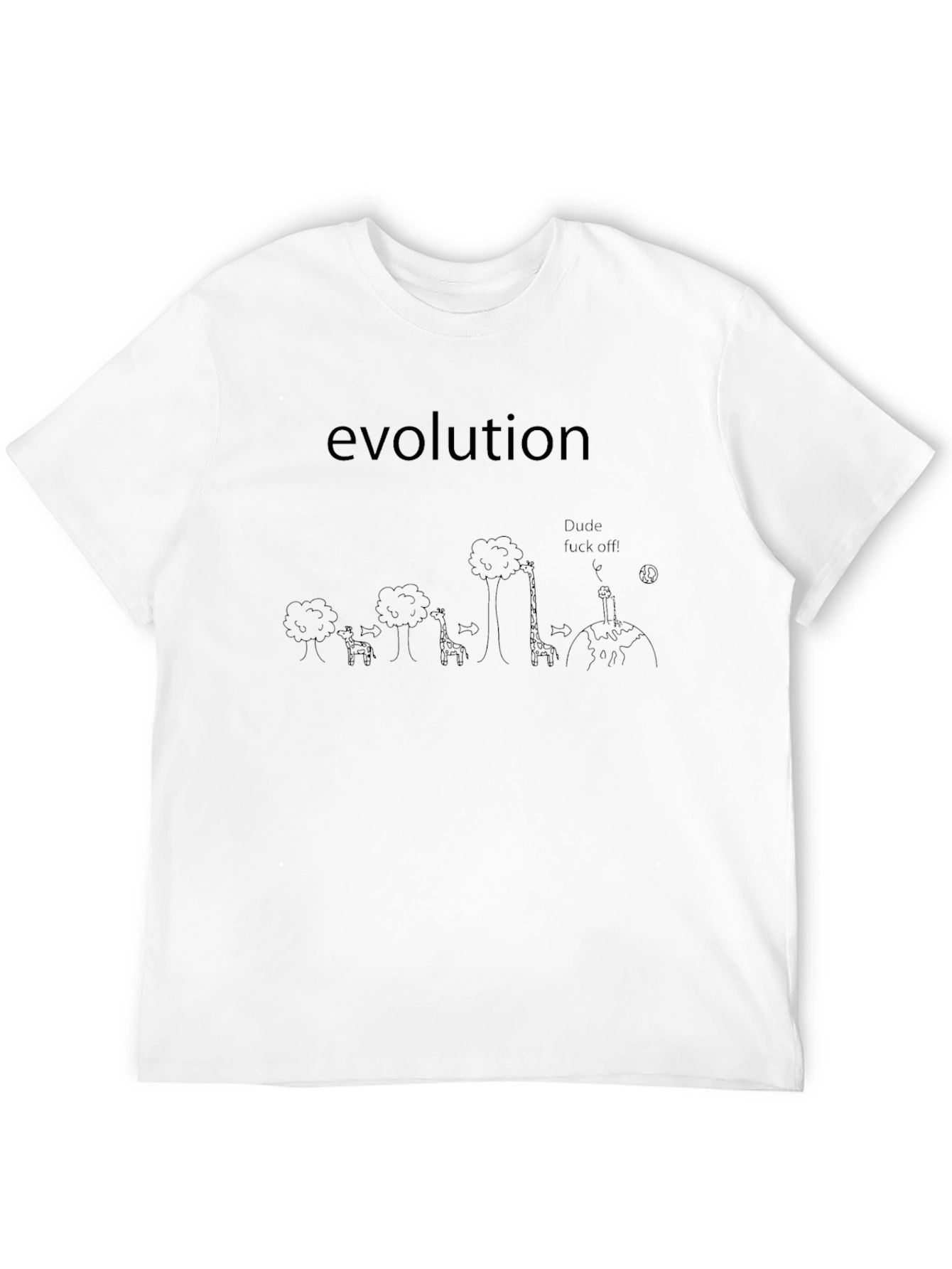Evolution Giraffe Graphic Tee - Unisex Cotton T-Shirt