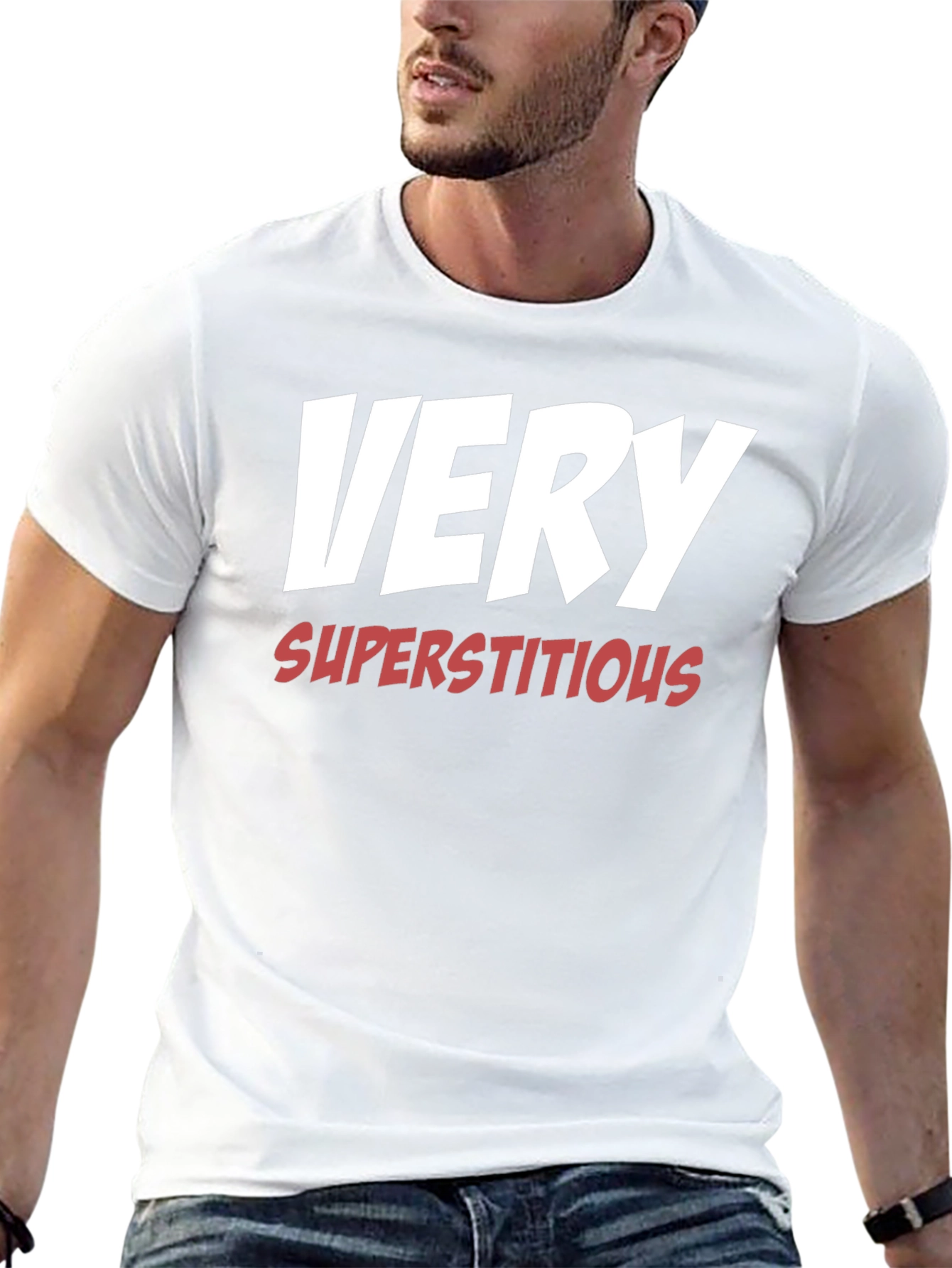 Very Superstitious T-Shirt - Black Cotton Blend