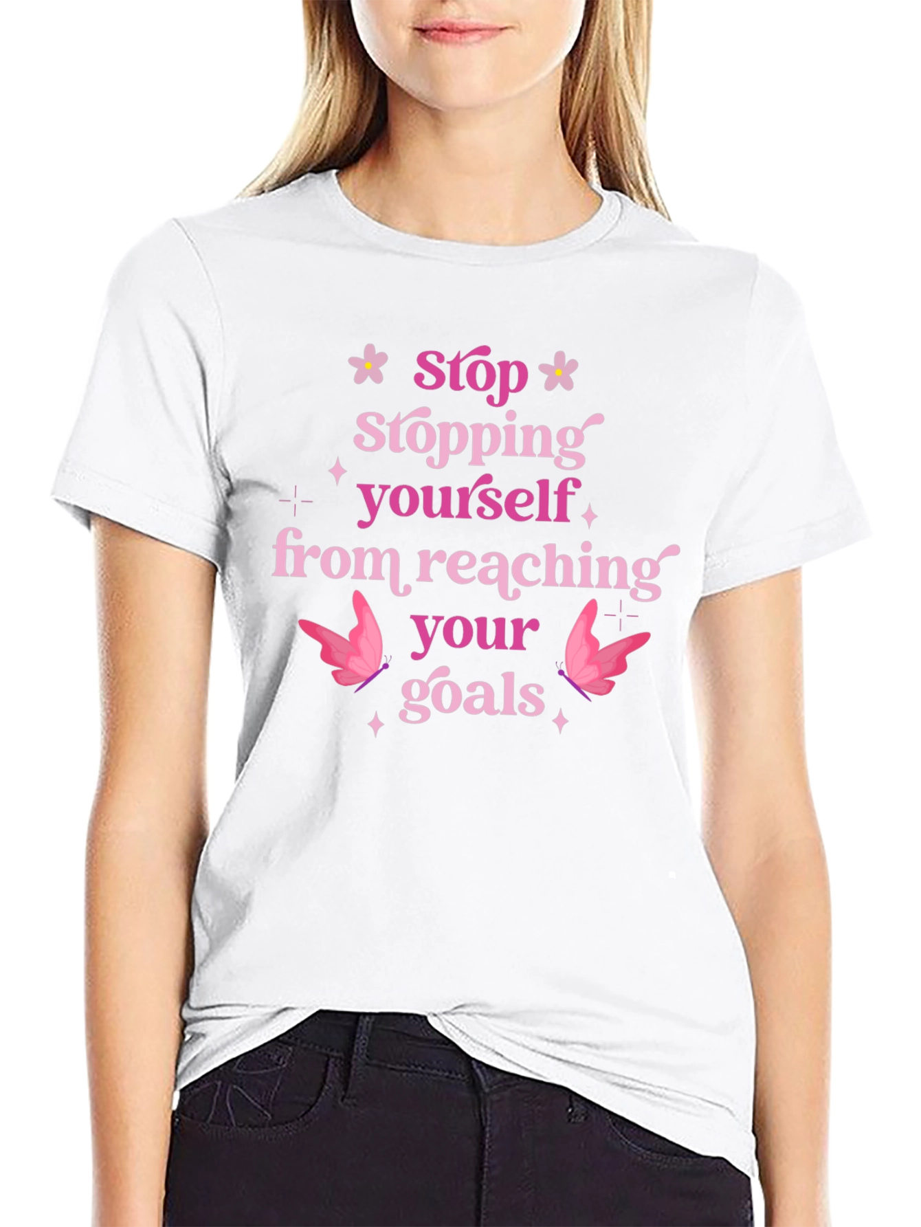Motivational T-Shirt: Stop Stopping Yourself