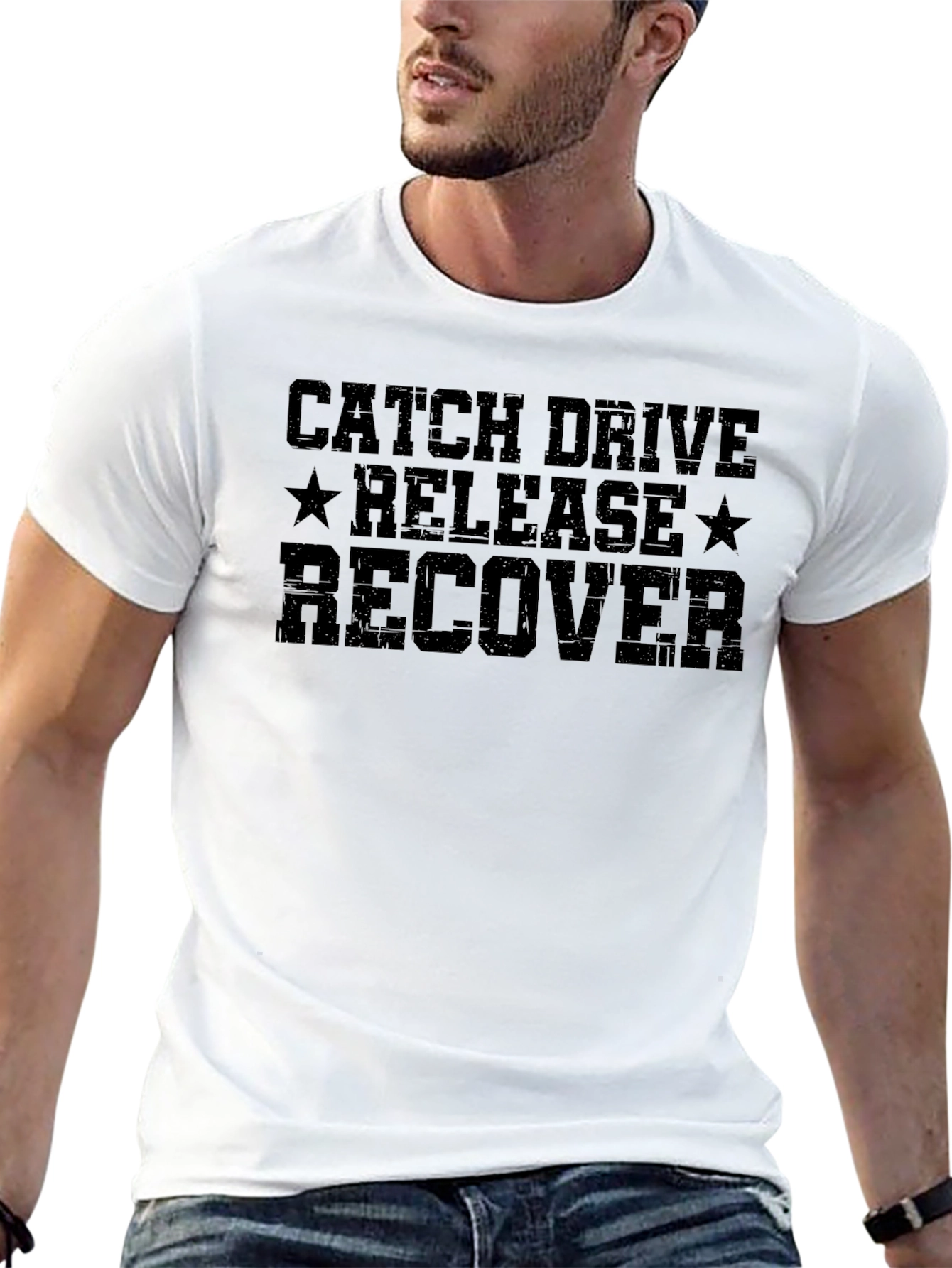 Catch Drive Release Recover Black T-Shirt