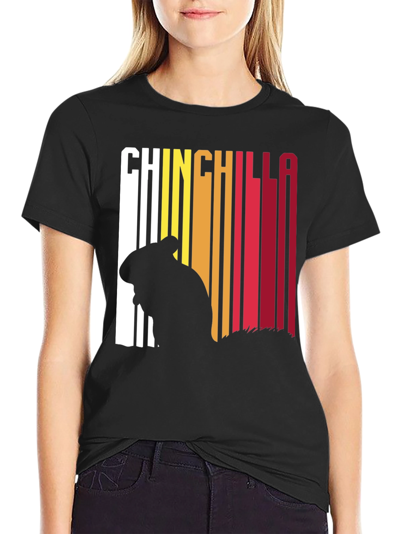 Chinchilla Retro Style Graphic T-Shirt