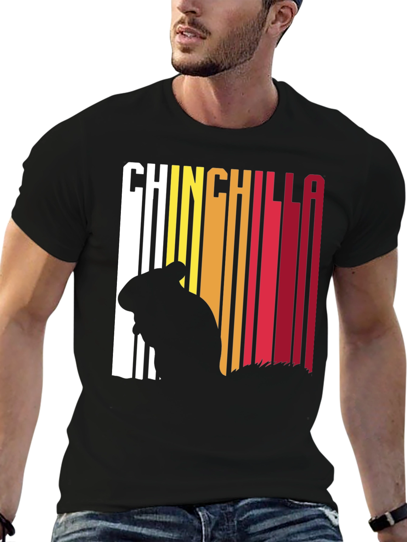 Chinchilla Retro Style Graphic T-Shirt