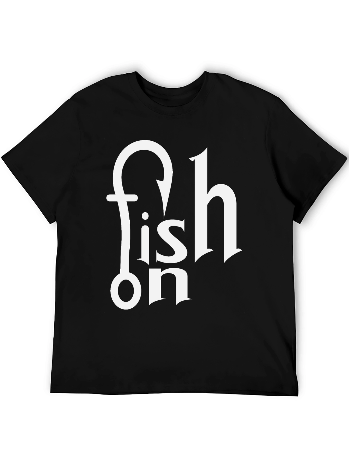 Fish On T-Shirt - Fishing Hook Graphic Tee