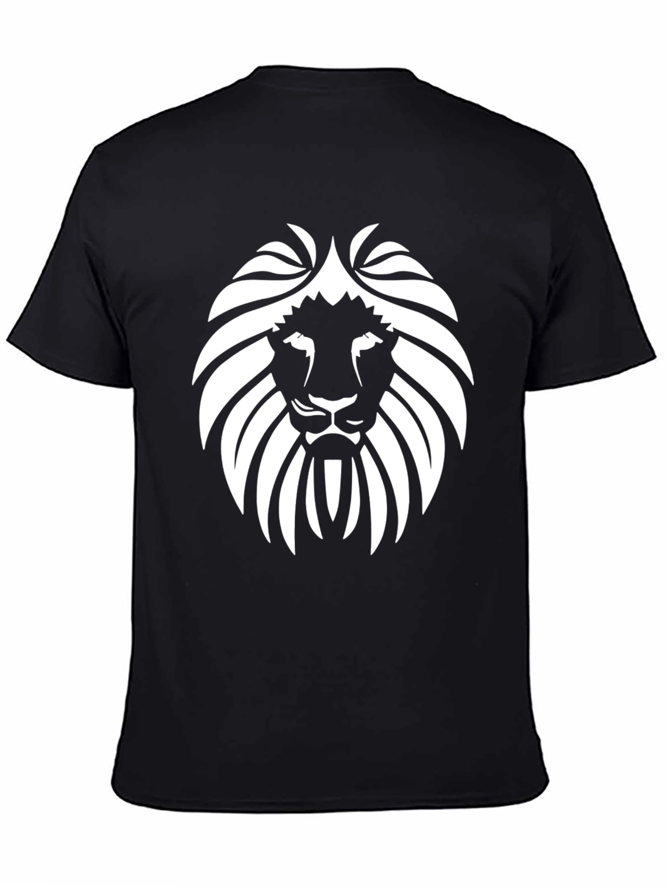 Lion Head Graphic Black T-Shirt