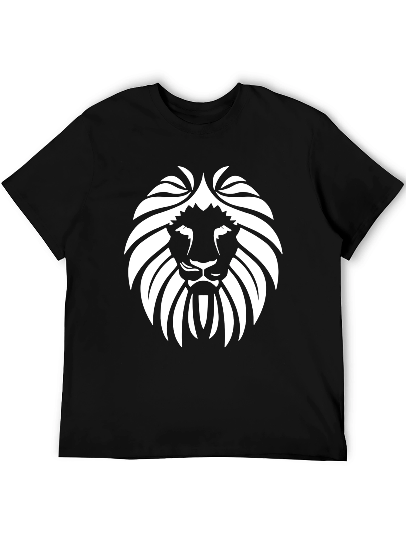 Lion Head Graphic Black T-Shirt