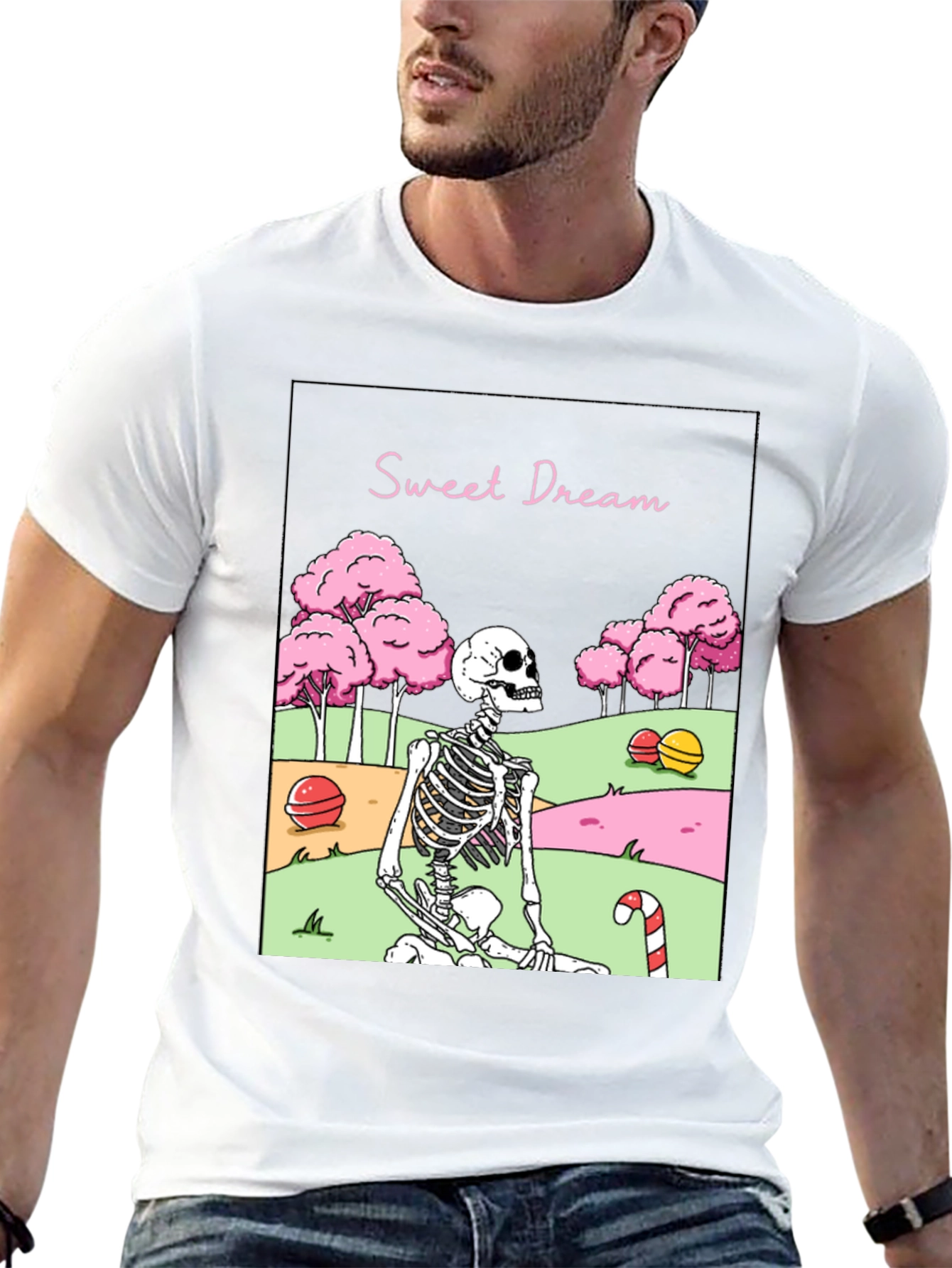 Sweet Dream Skeleton Graphic T-Shirt