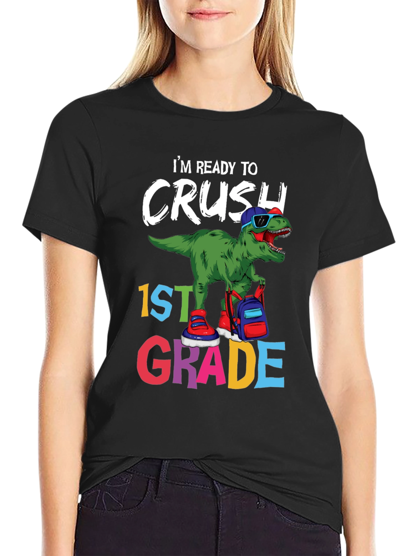 Ready to Crush 1st Grade Dinosaur T-Shirt