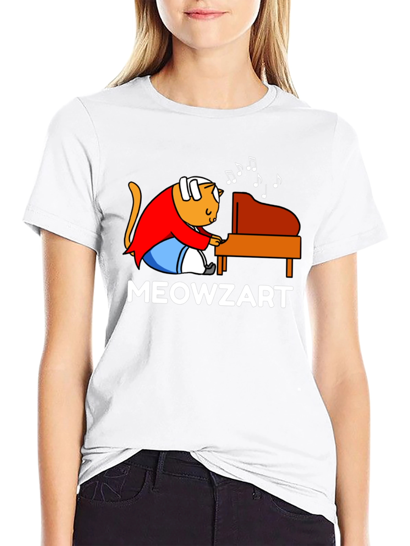 Meowzart T-Shirt - Cat Playing Piano