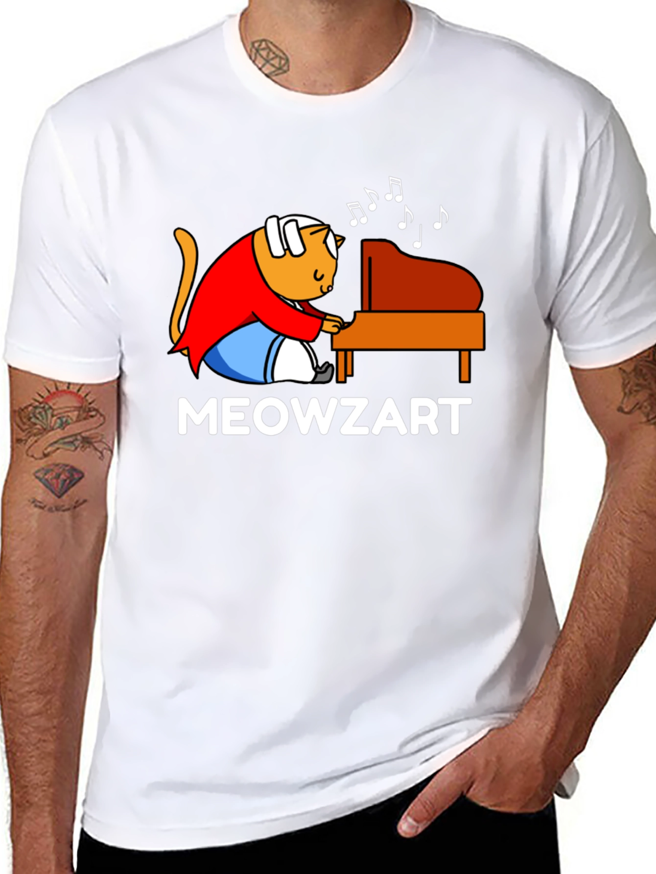 Meowzart T-Shirt - Cat Playing Piano