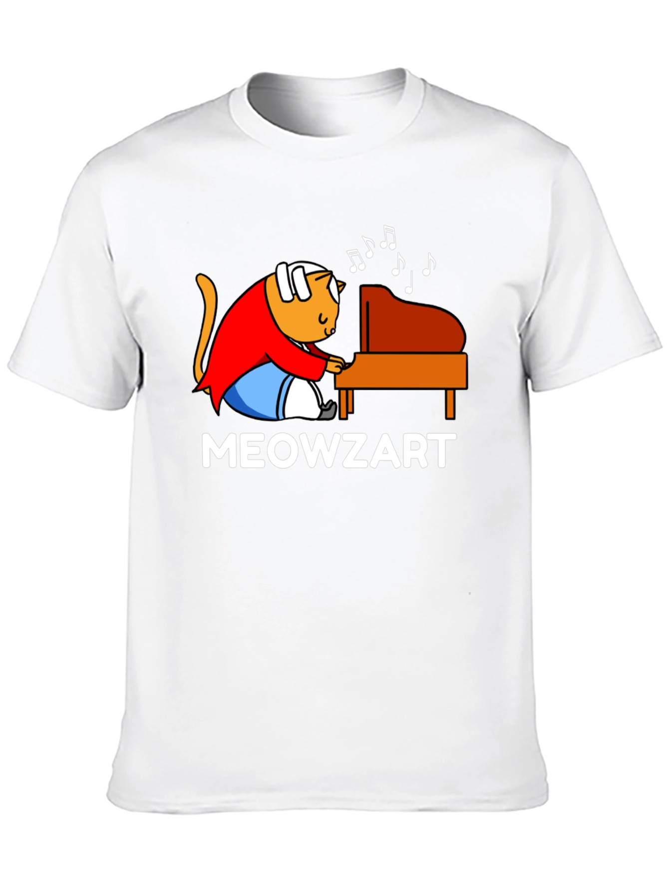 Meowzart T-Shirt - Cat Playing Piano