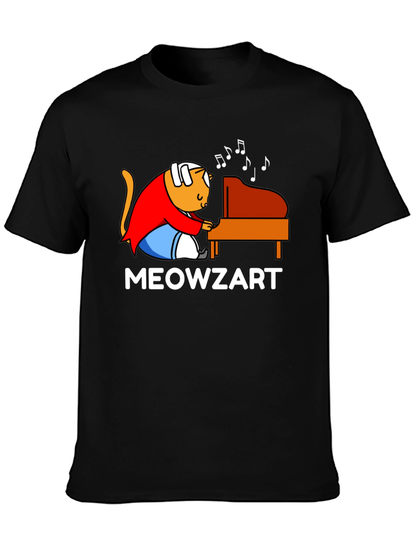Meowzart T-Shirt - Cat Playing Piano