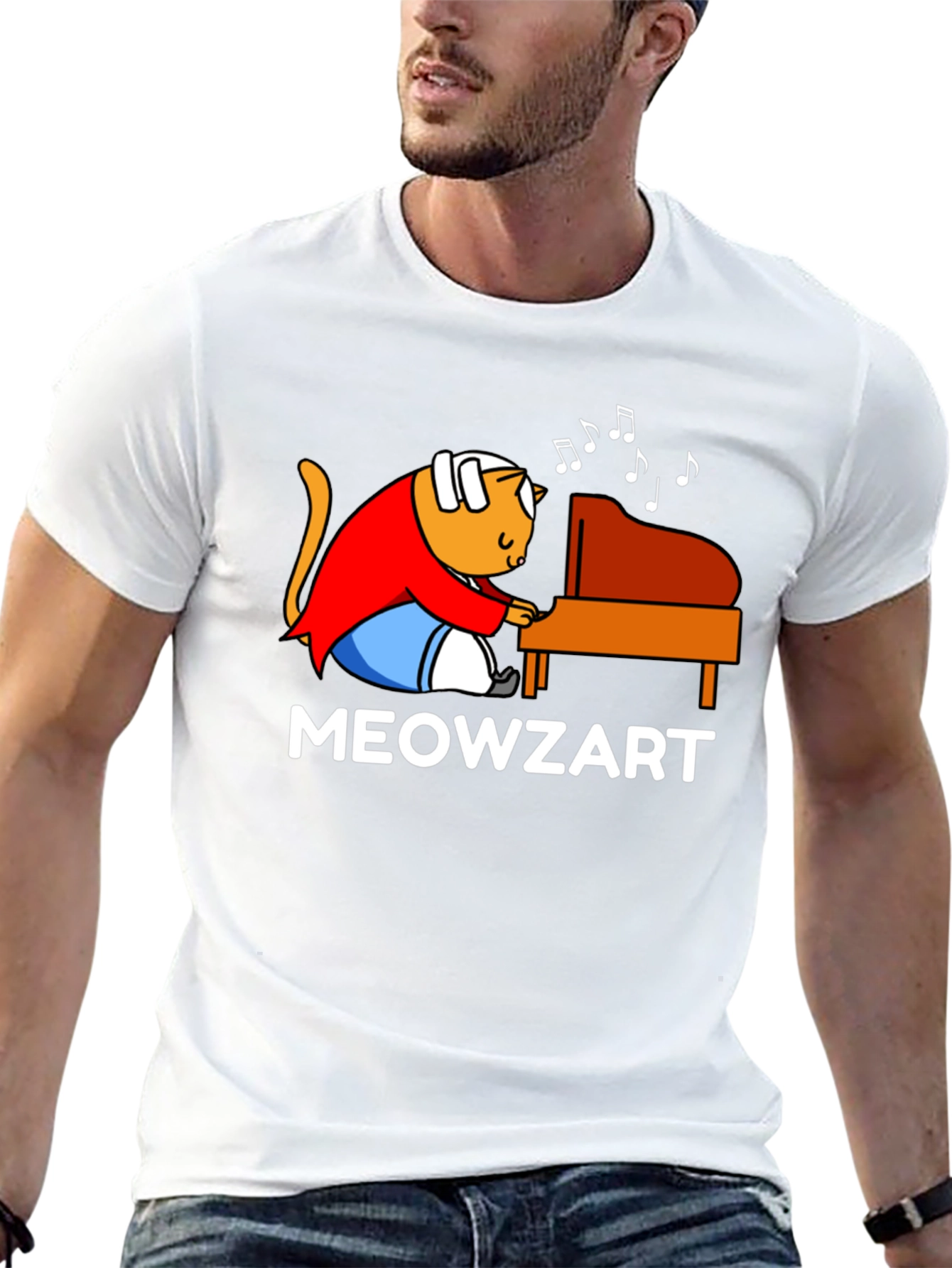 Meowzart T-Shirt - Cat Playing Piano