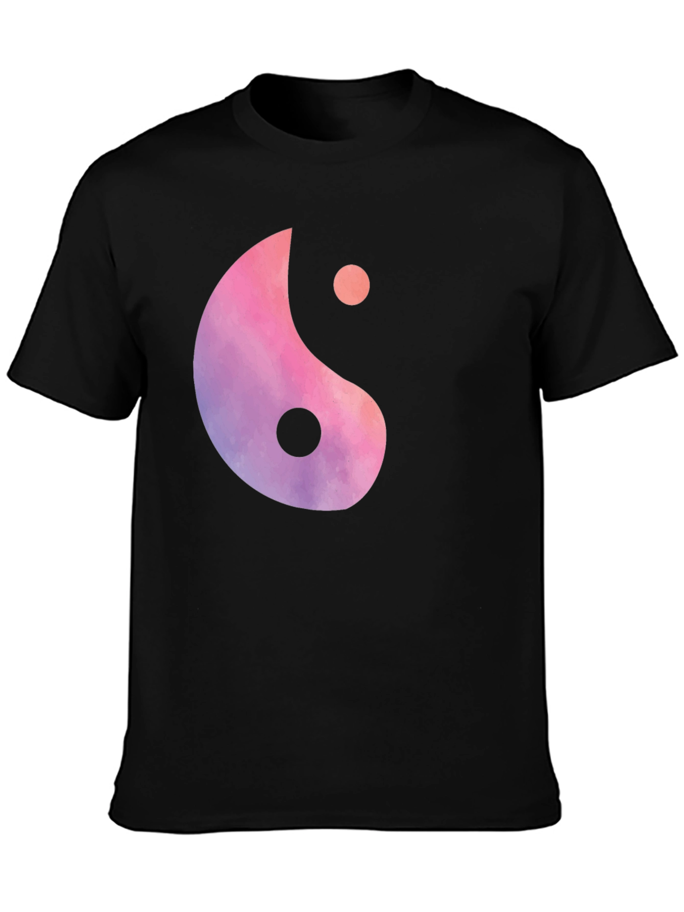 Yin Yang Graphic Tee - Black Cotton Blend