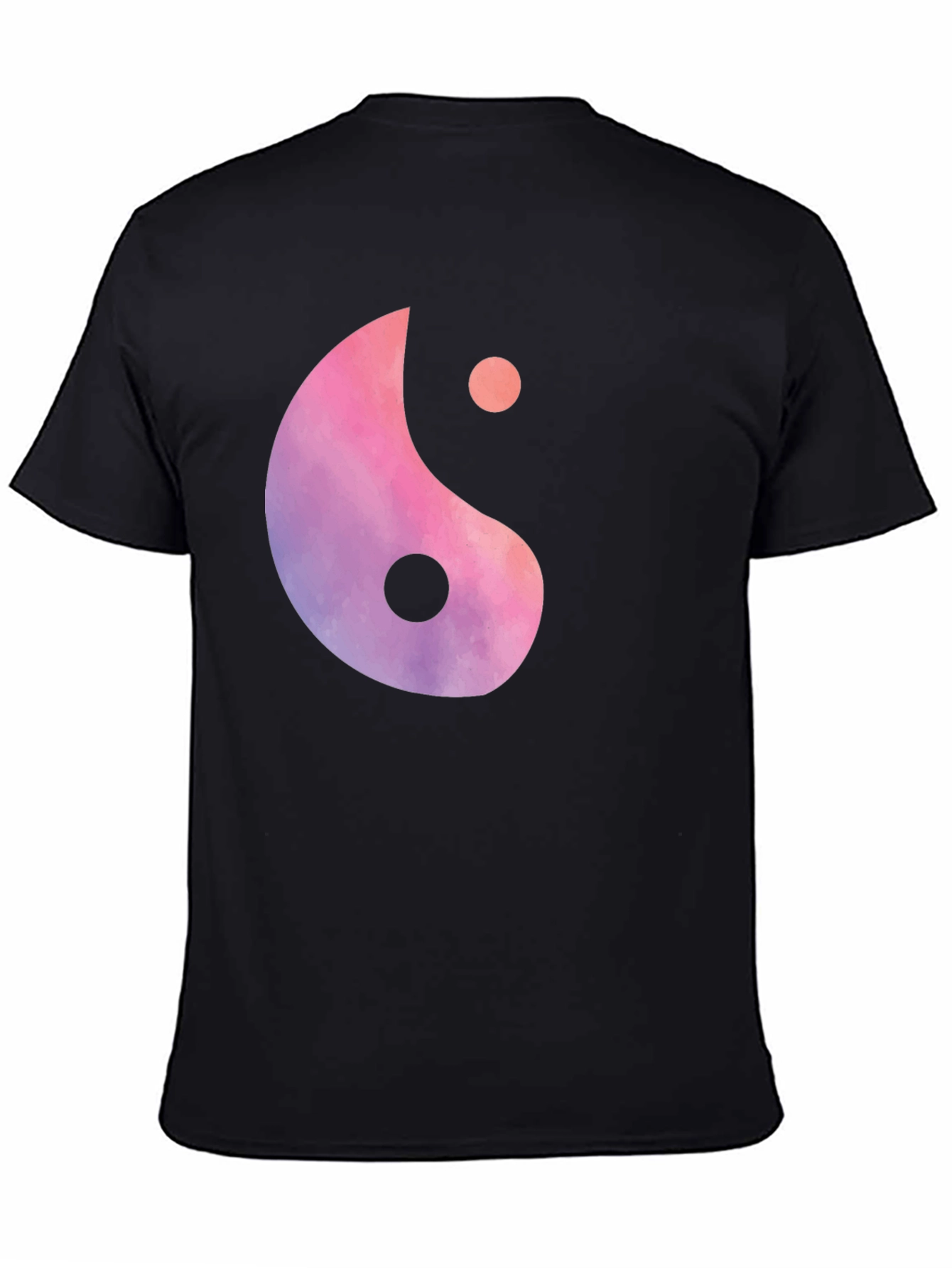 Yin Yang Graphic Tee - Black Cotton Blend
