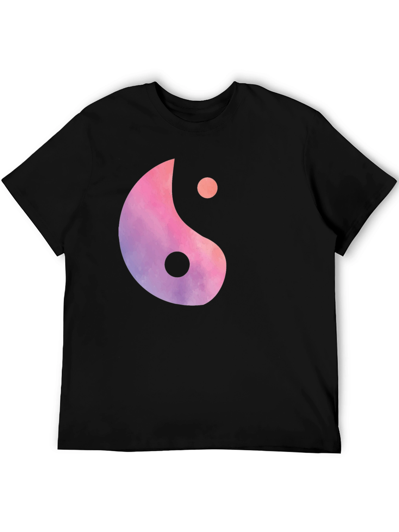 Yin Yang Graphic Tee - Black Cotton Blend