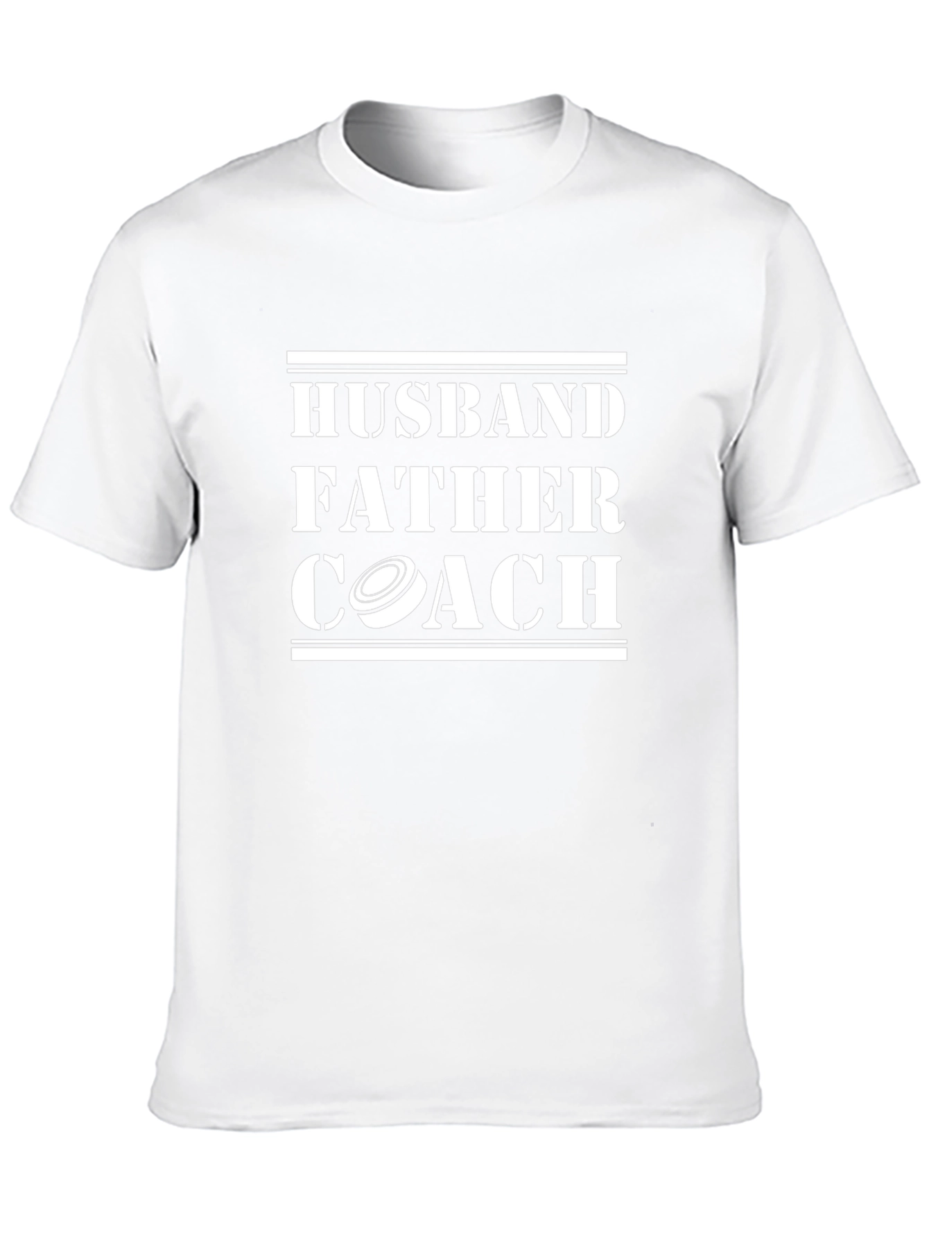 Husband Father Coach T-Shirt - Hockey Dad Tee