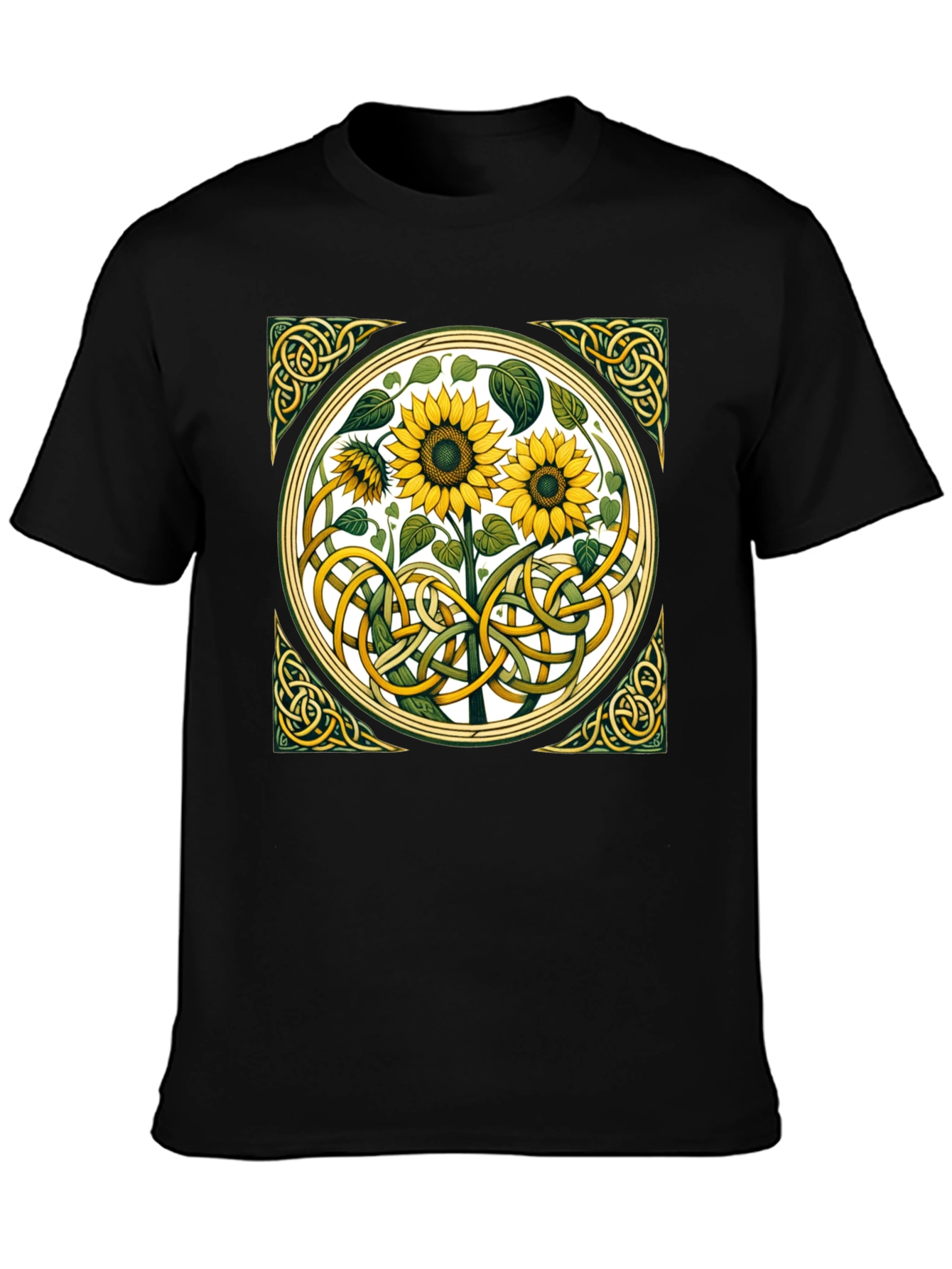 Celtic Sunflower Graphic T-Shirt - Stylish Comfort