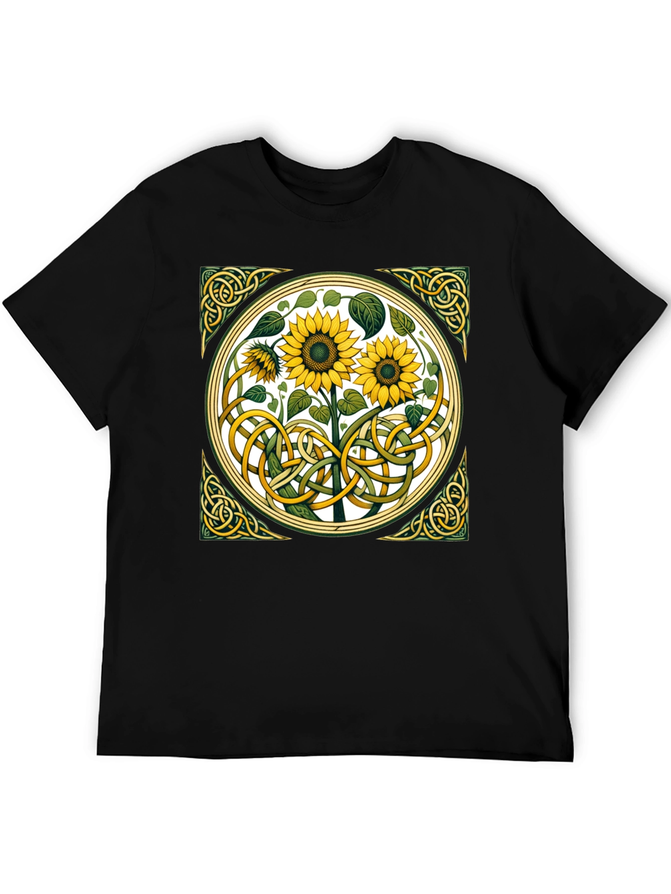 Celtic Sunflower Graphic T-Shirt - Stylish Comfort