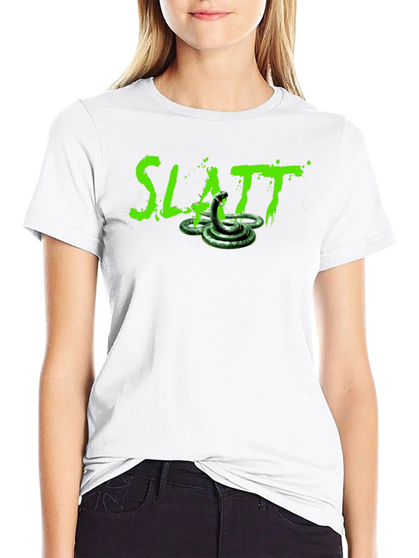 Slatt Snake Graphic Black T-Shirt