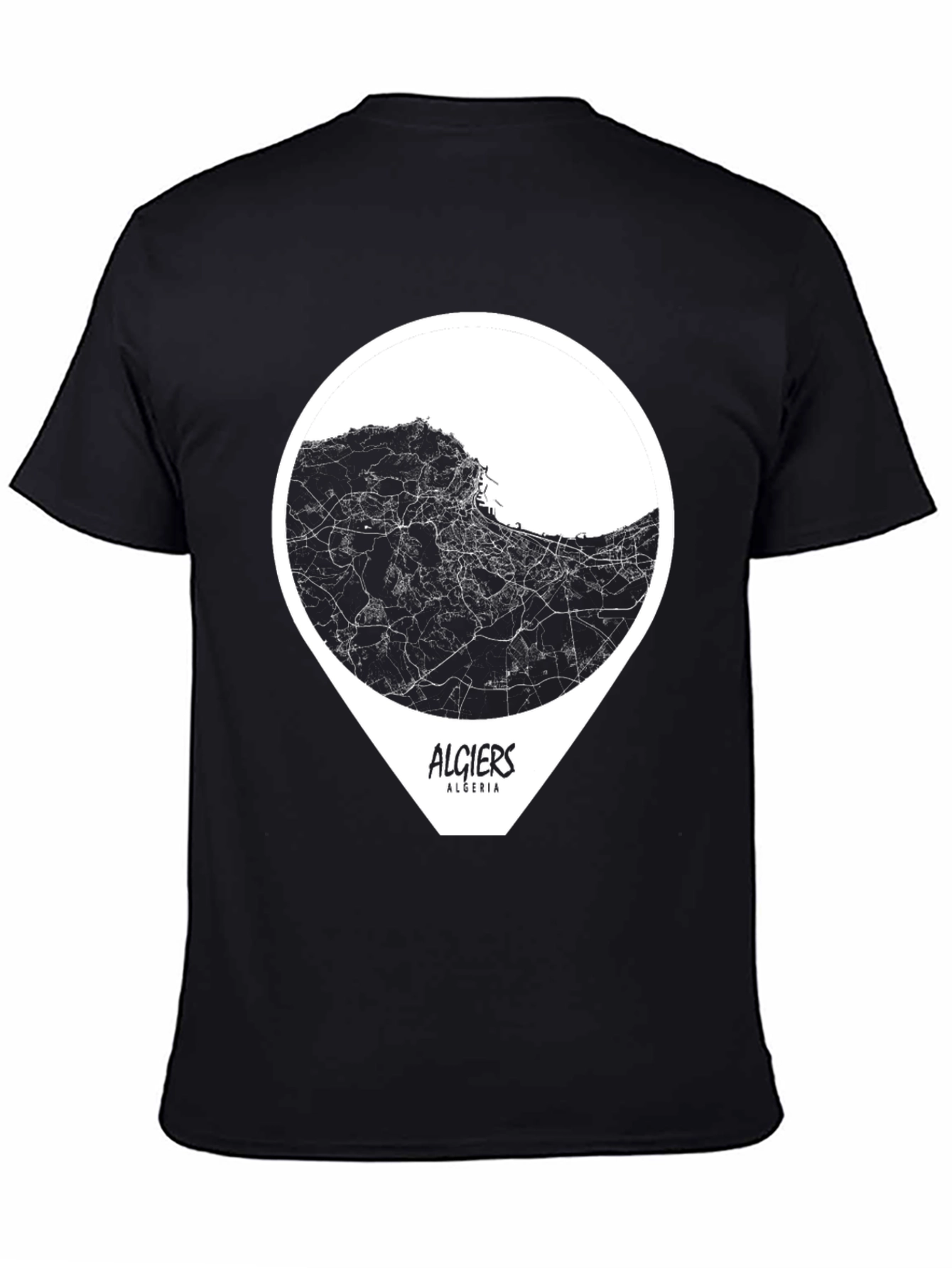 Algiers Algeria Map T-Shirt