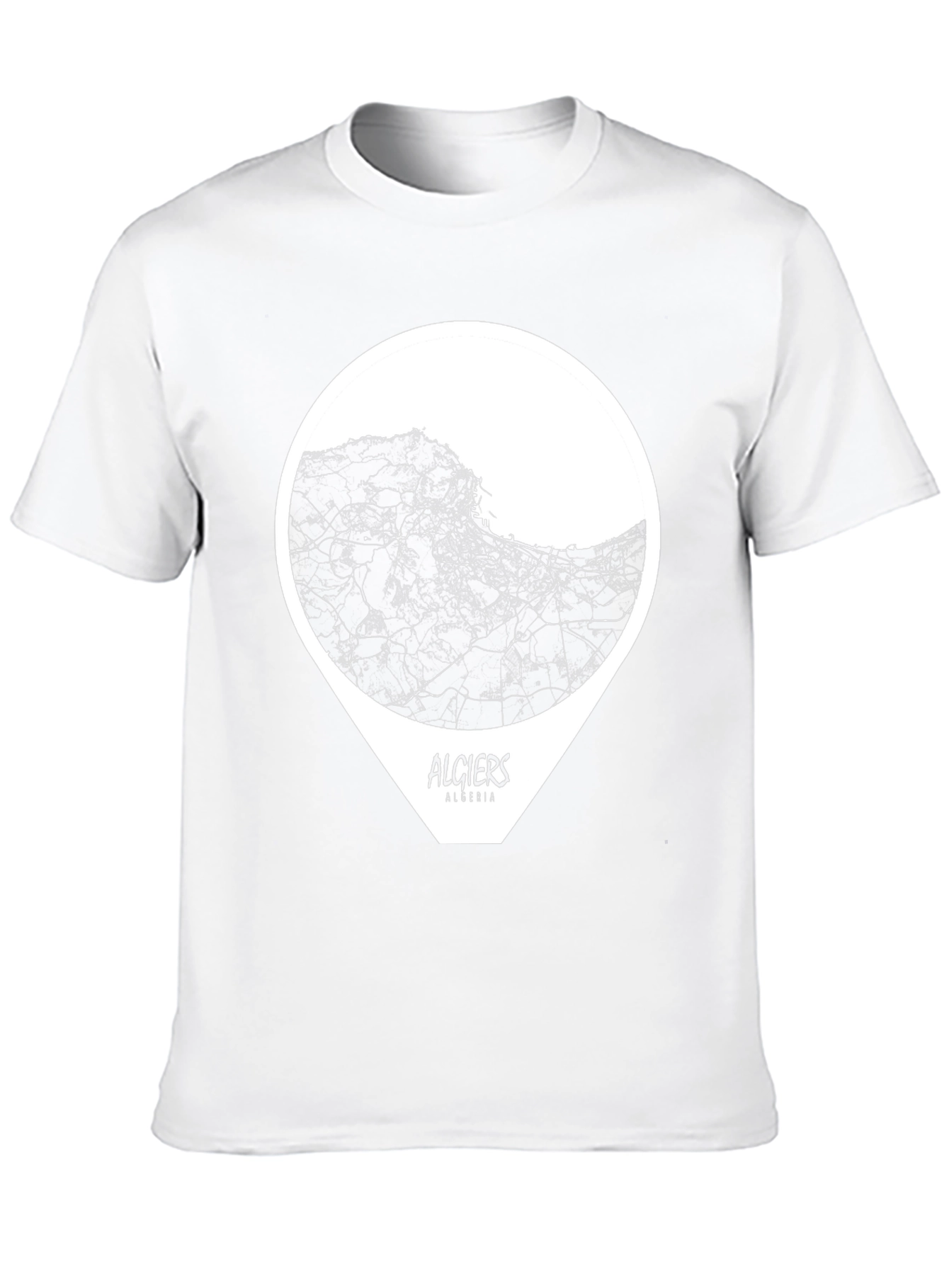 Algiers Algeria Map T-Shirt