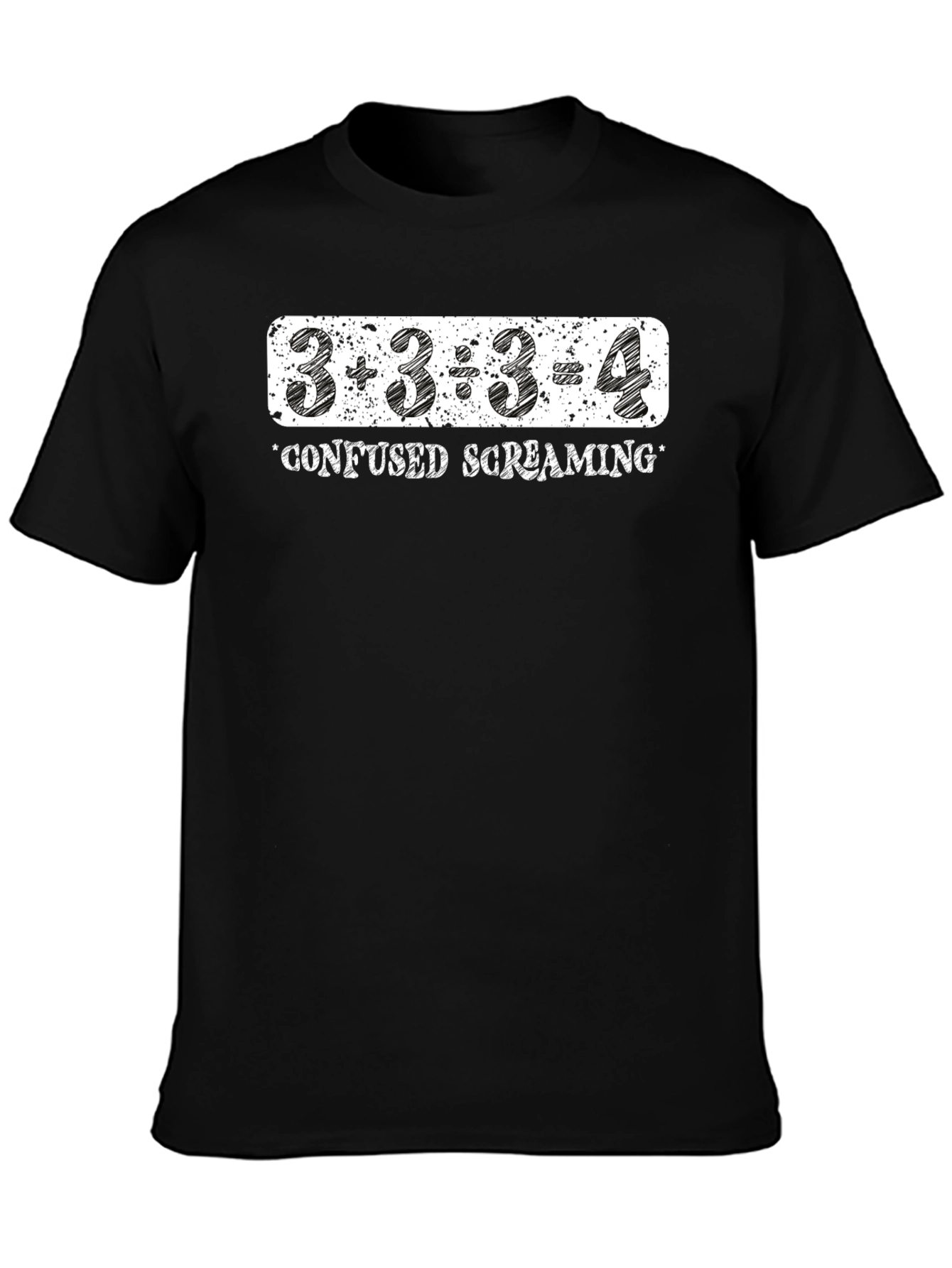 Confused Screaming Math Equation Graphic Tee