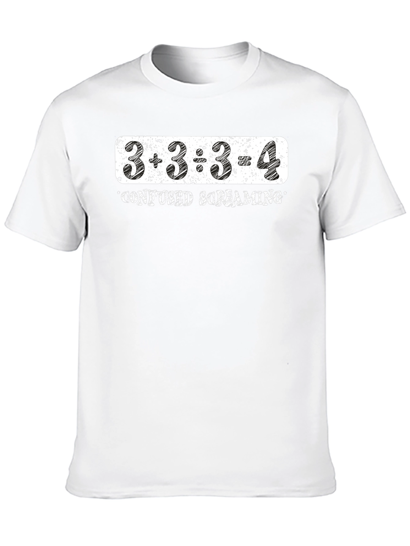 Confused Screaming Math Equation Graphic Tee