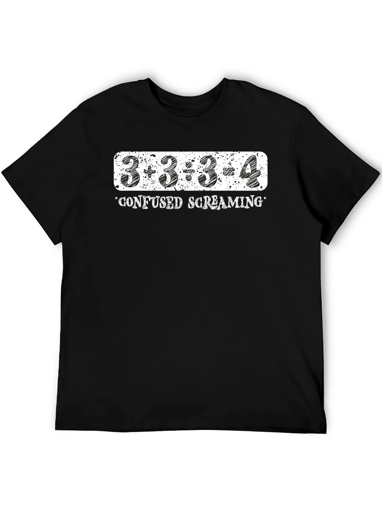 Confused Screaming Math Equation Graphic Tee