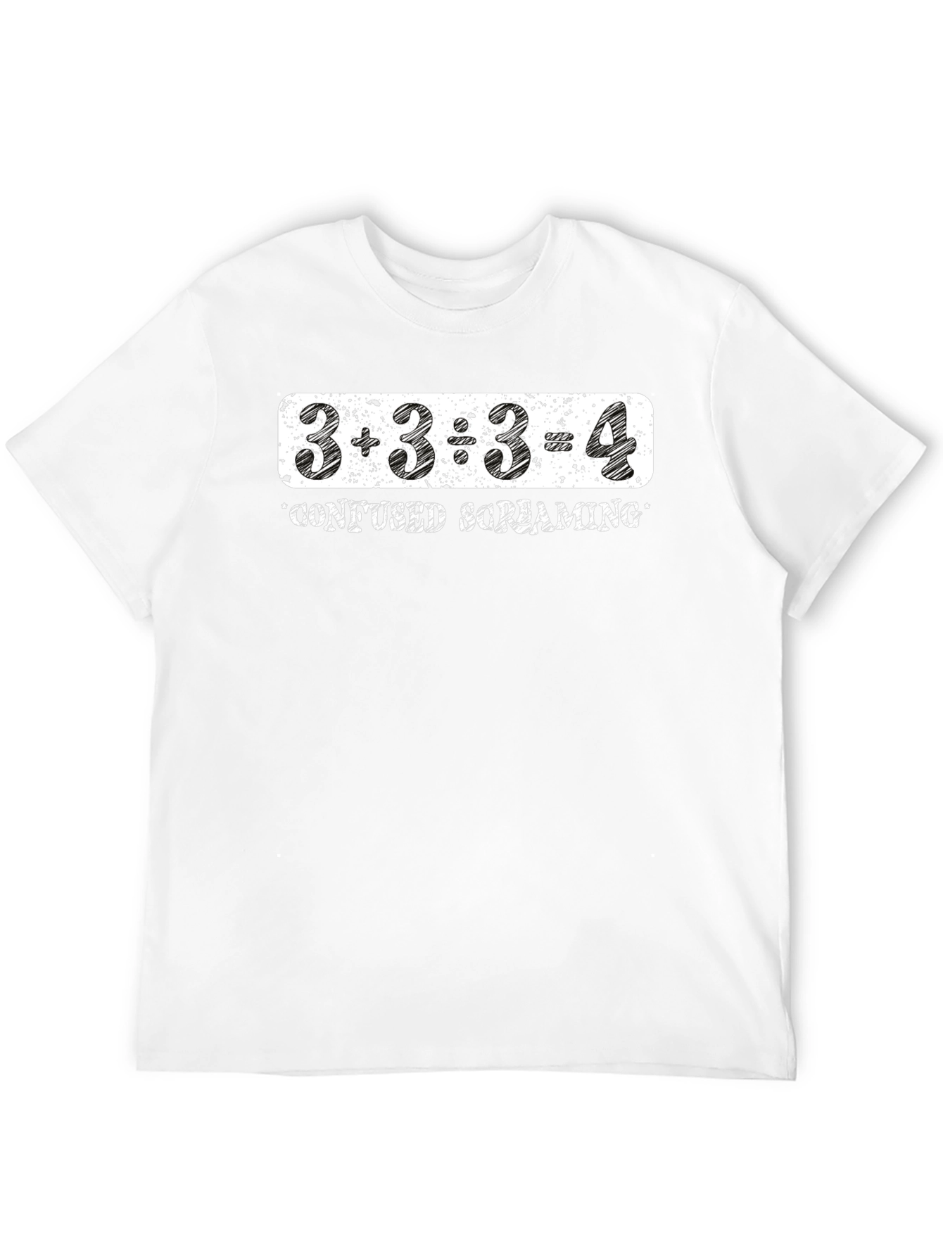 Confused Screaming Math Equation Graphic Tee