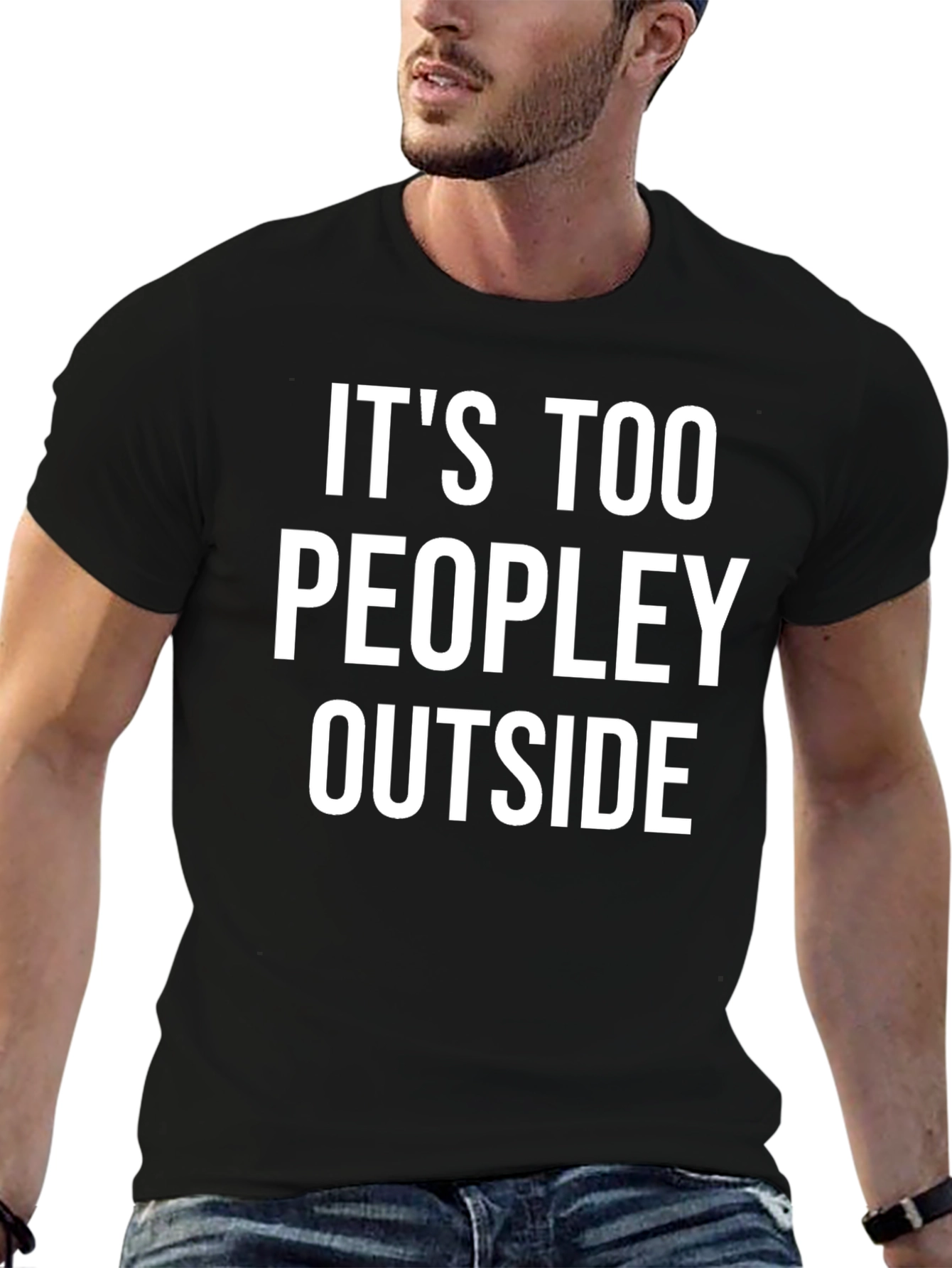 Too Peopley Outside T-Shirt - Funny Graphic Tee