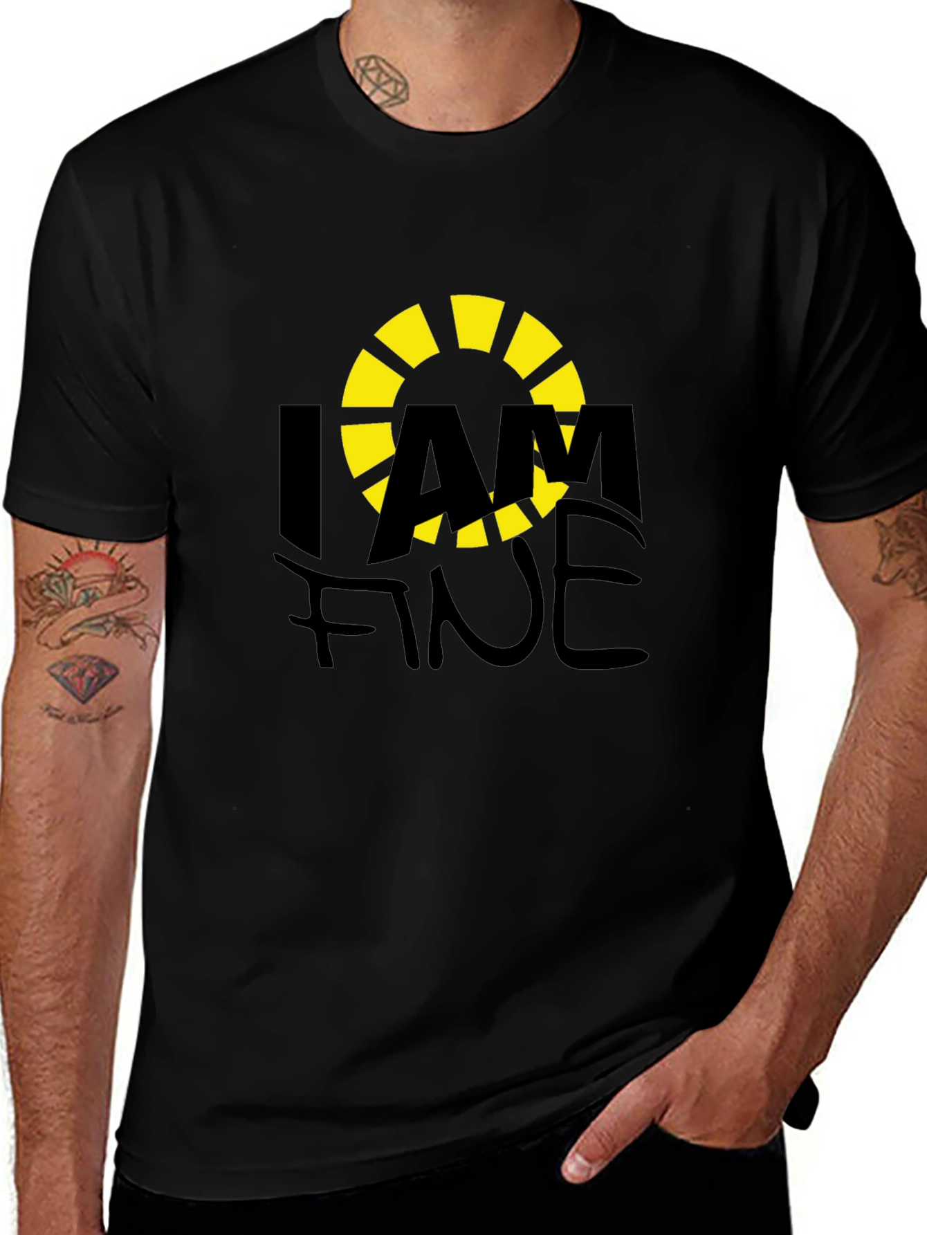 I AM FINE Graphic T-Shirt - Casual Comfort