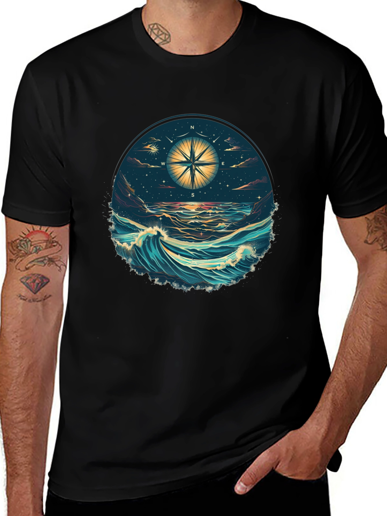 Ocean Compass T-Shirt - Find Your Way!