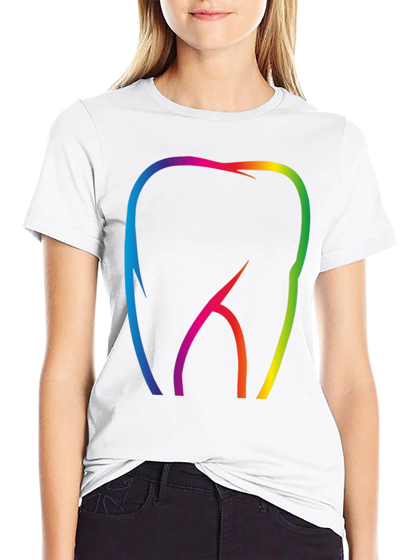 Rainbow Tooth Graphic T-Shirt - Dentist Pride