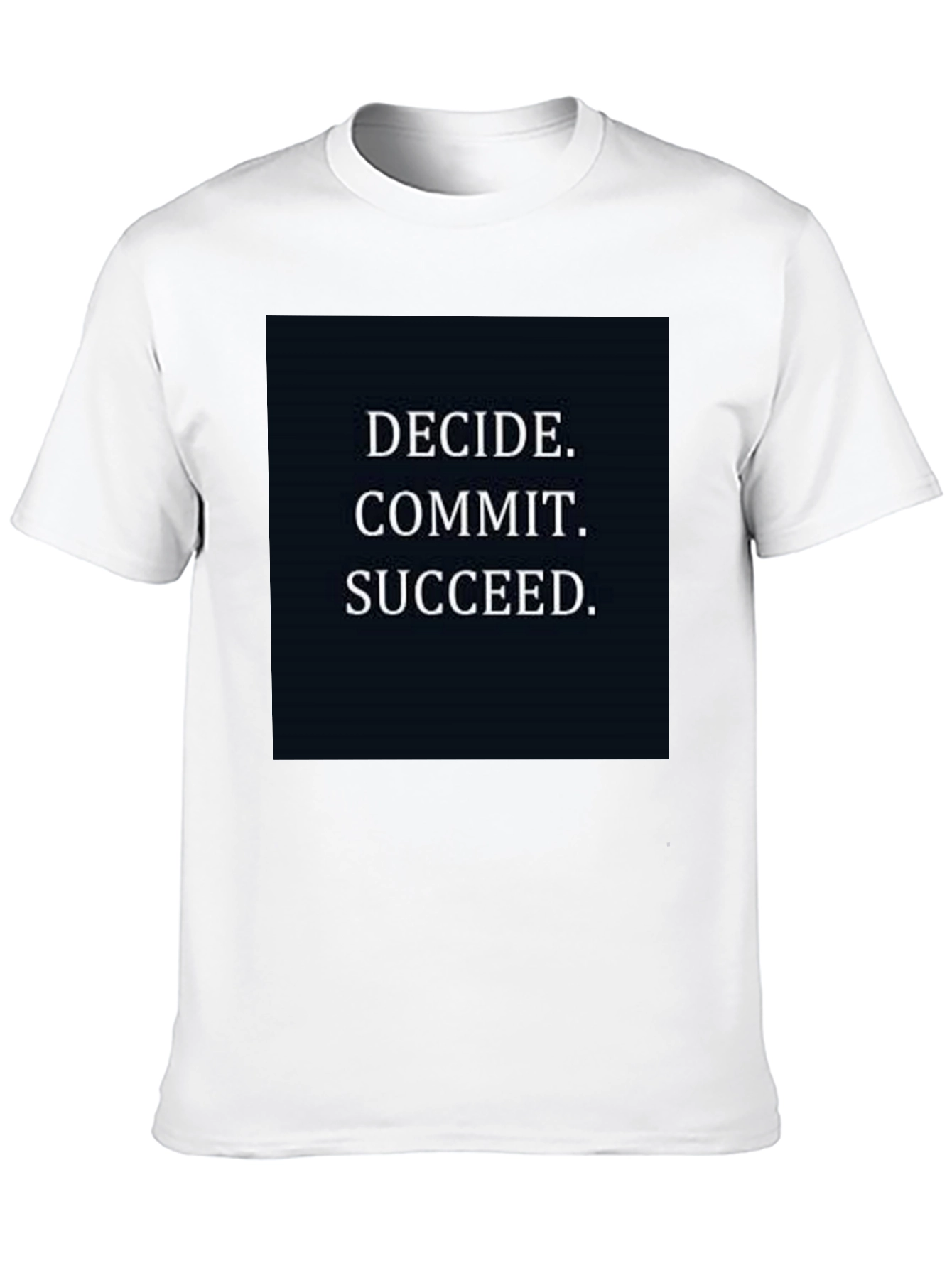 Motivational T-Shirt - Decide Commit Succeed - Black