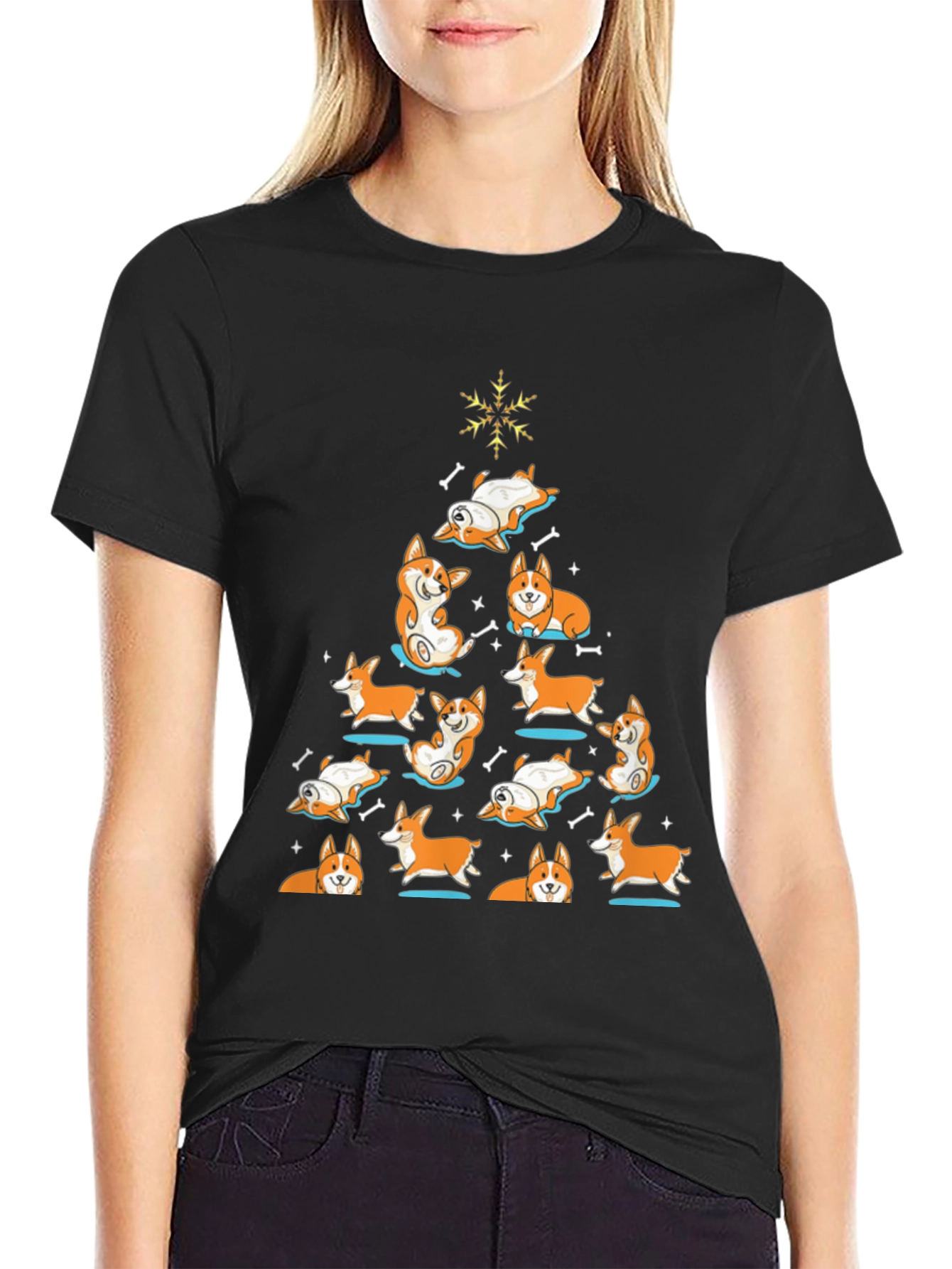 Corgi Christmas Tree T-Shirt