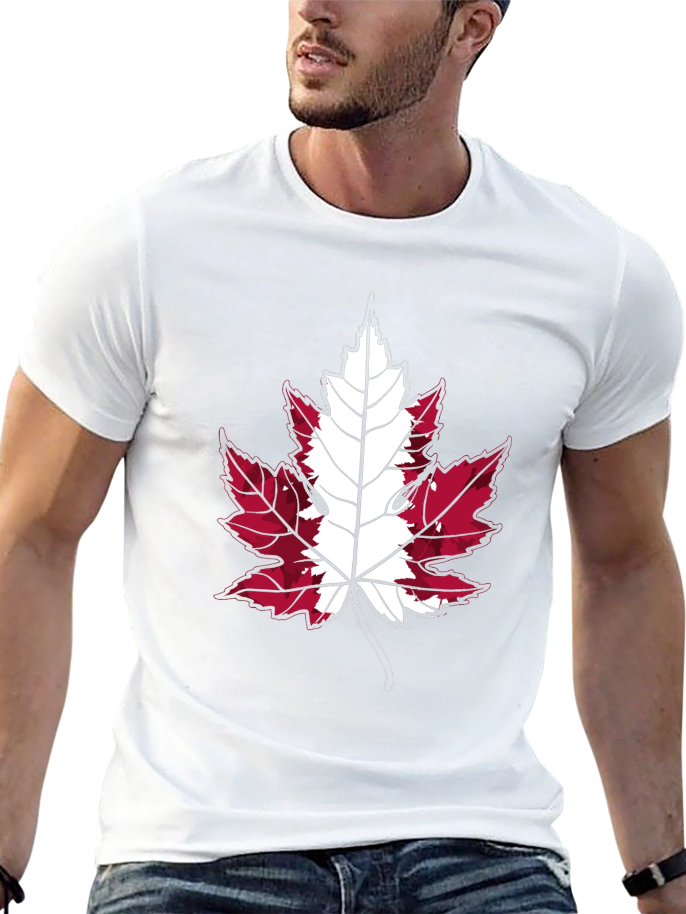 Canada Flag Maple Leaf T-Shirt - Black