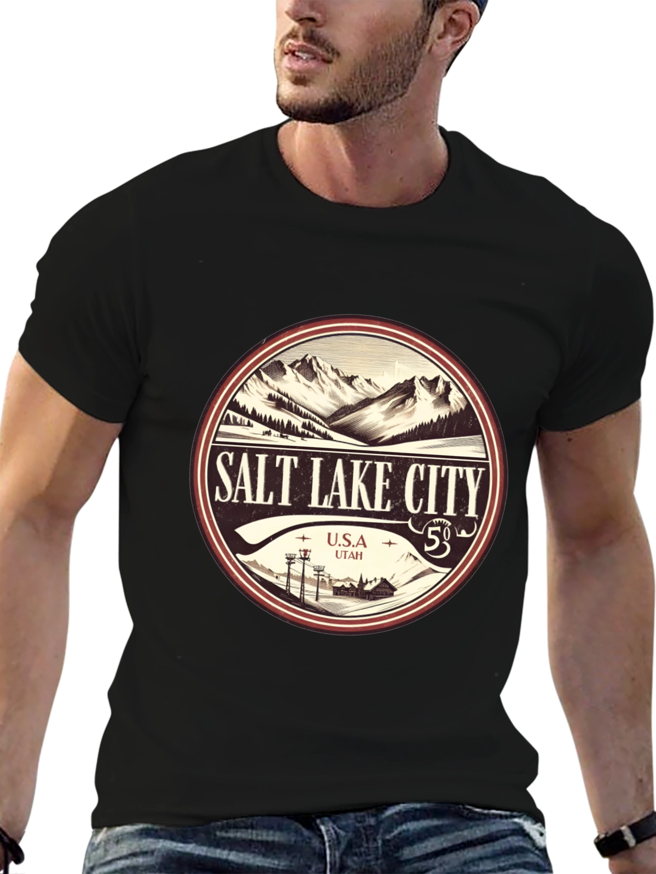 Salt Lake City Mountain Graphic Tee