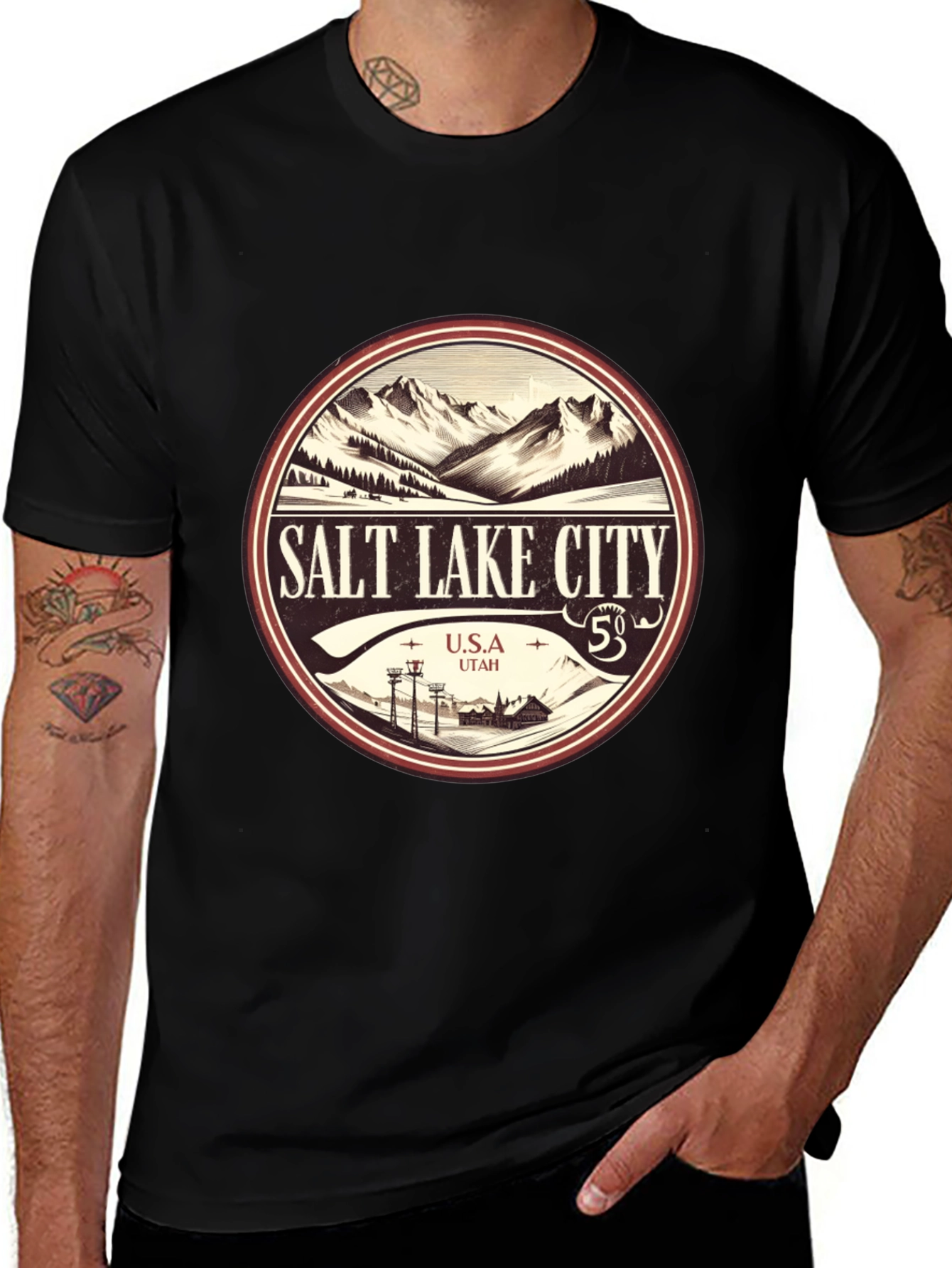 Salt Lake City Mountain Graphic Tee
