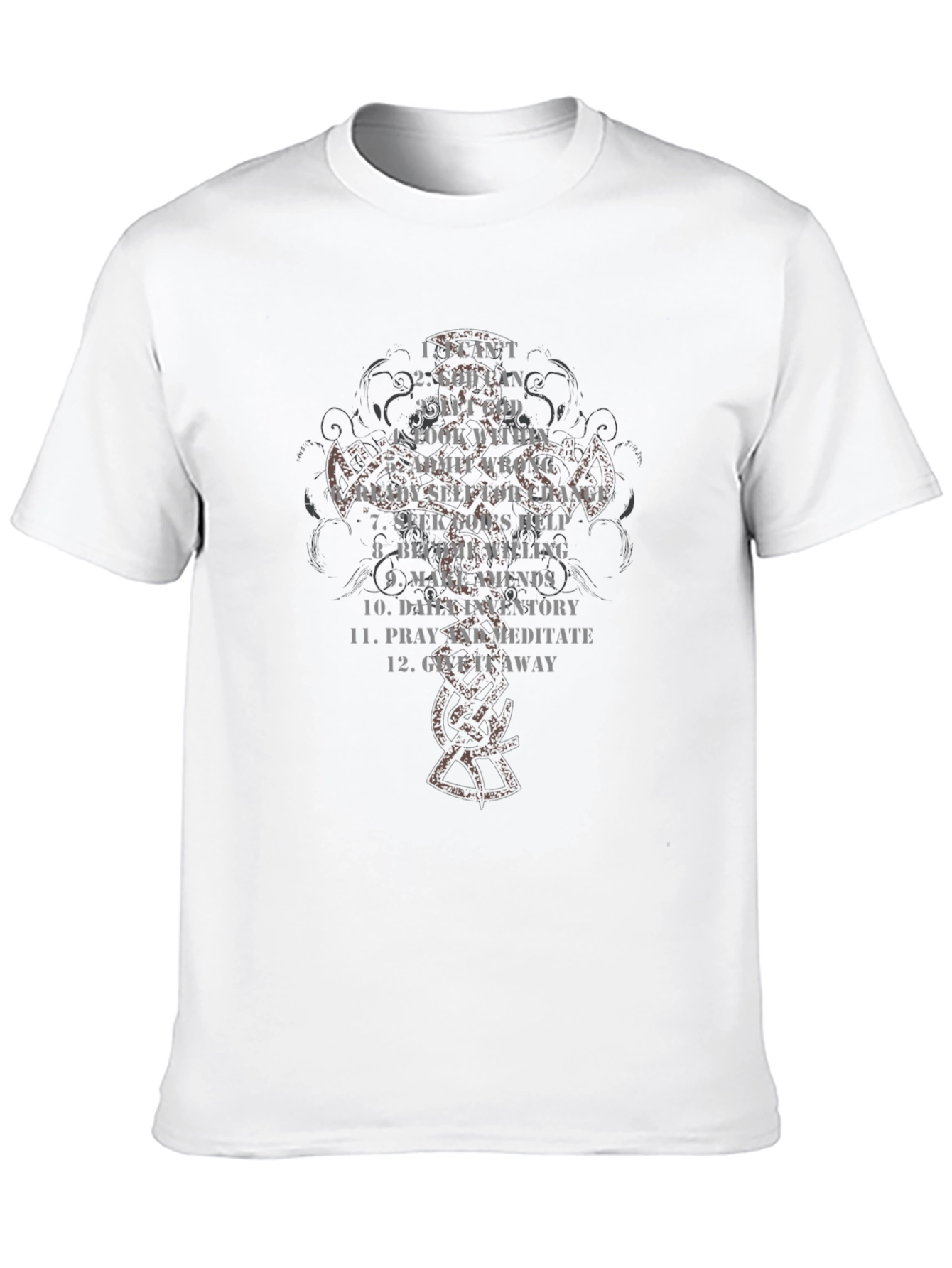 12-Step Program Black Graphic T-Shirt