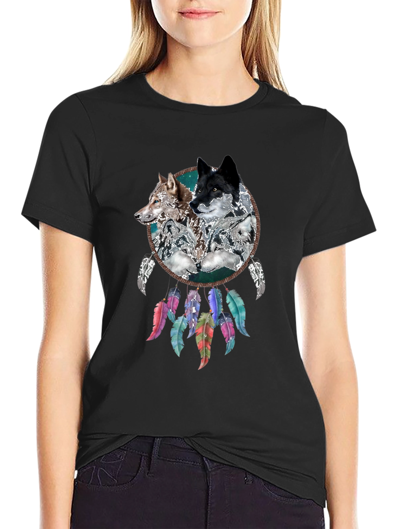 Wolf Dreamcatcher Graphic Tee