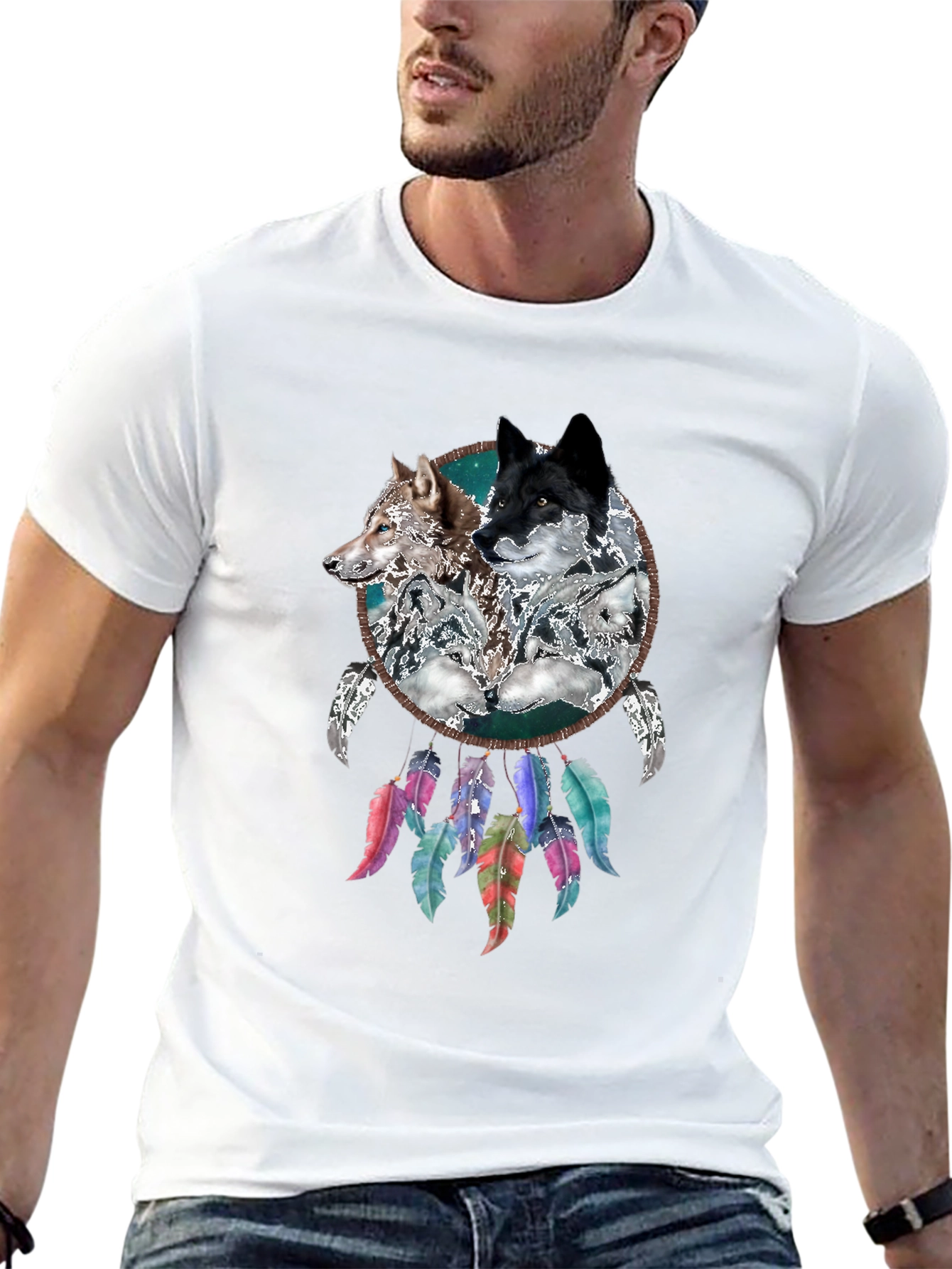 Wolf Dreamcatcher Graphic Tee